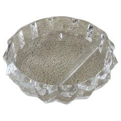 Lucite Divided Chip & Dip Bowl