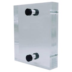 Lucite Double Table Photo Frame, Italy 1980s