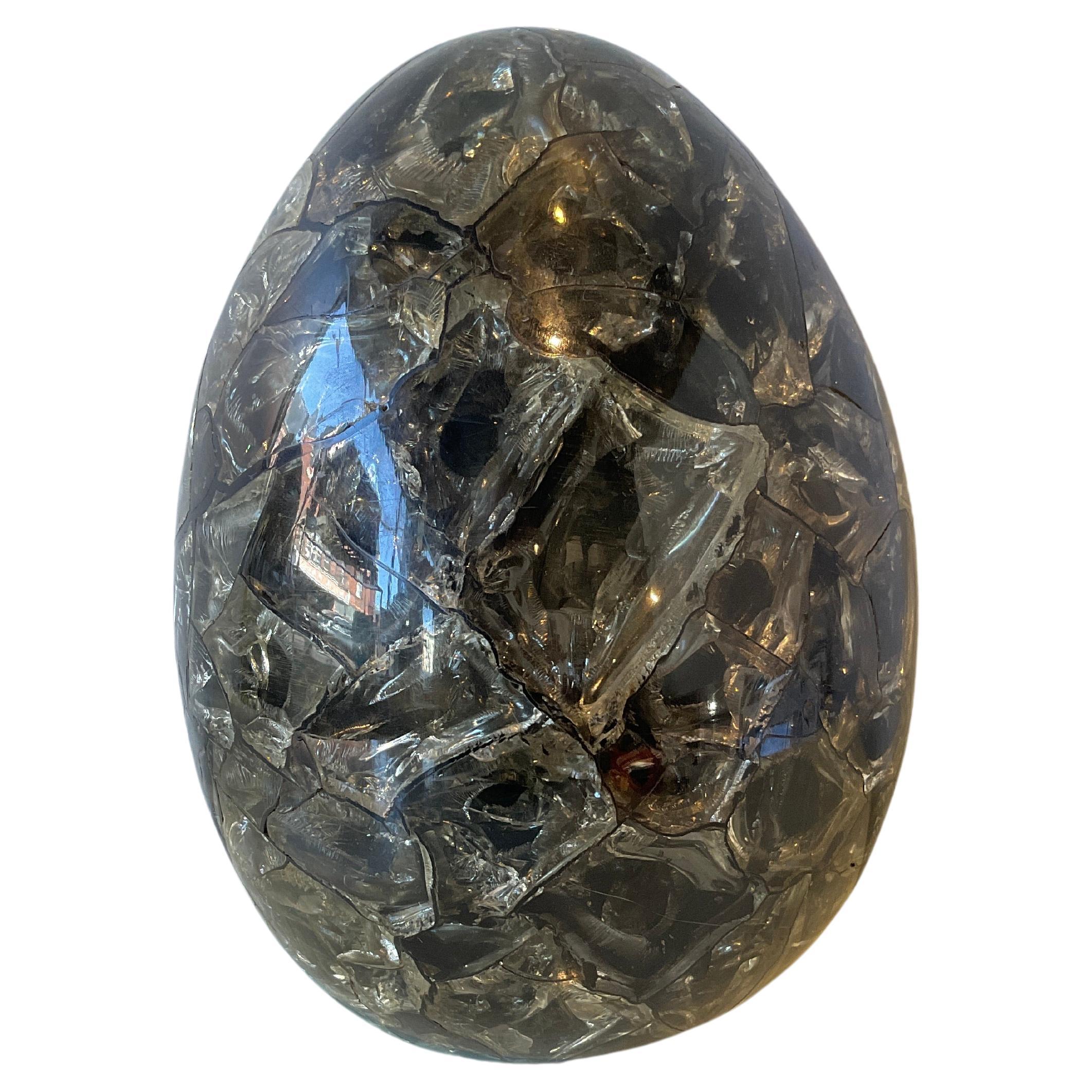 Lucite Egg Sculpture 