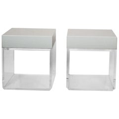 Lucite End Table, Set of Two