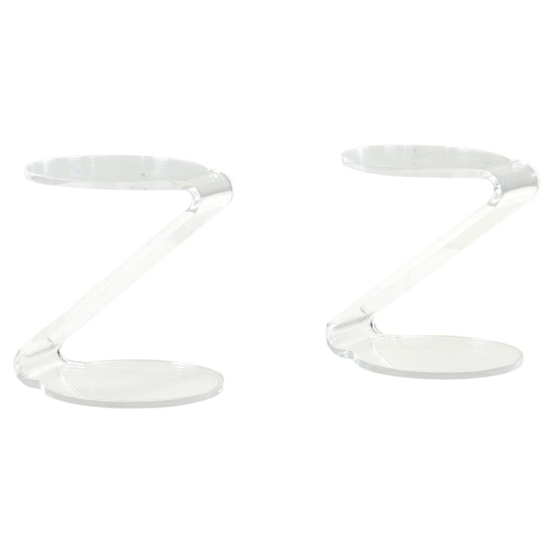 Lucite End Tables John Harris, 1978