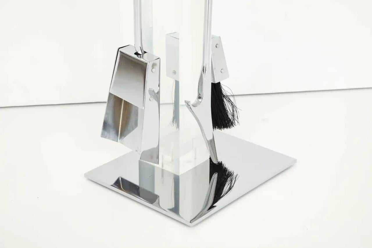 Lucite Fireplace Tools attributed to Danny Alessandro For Sale 1