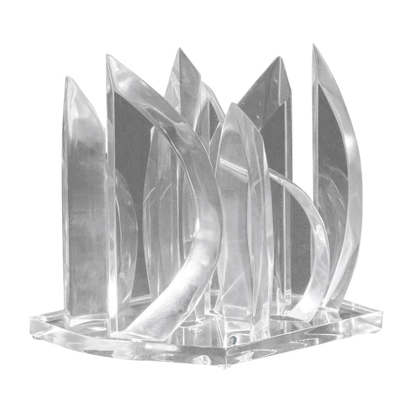 Lucite Flames Sculpture For Sale