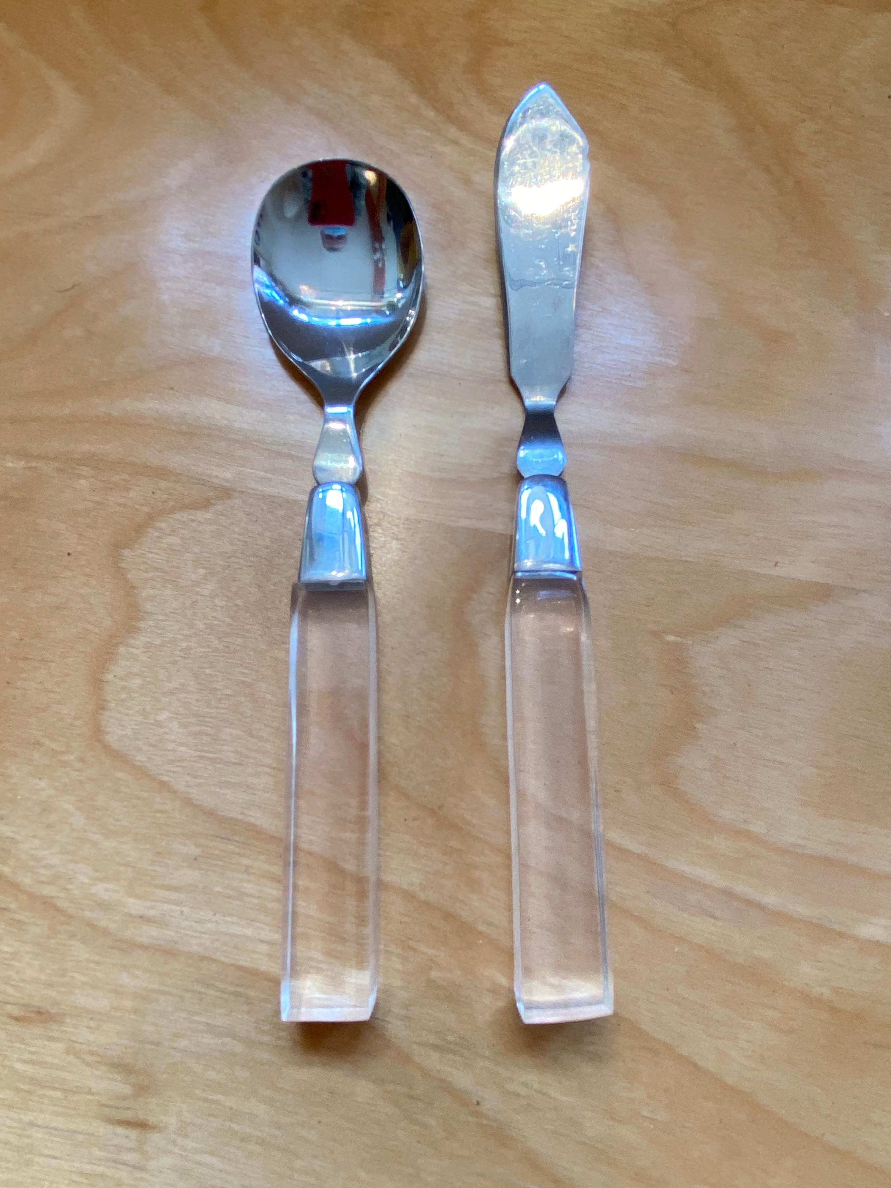American Lucite Flatware Set/ Service for 8 Lifetime Cutlery