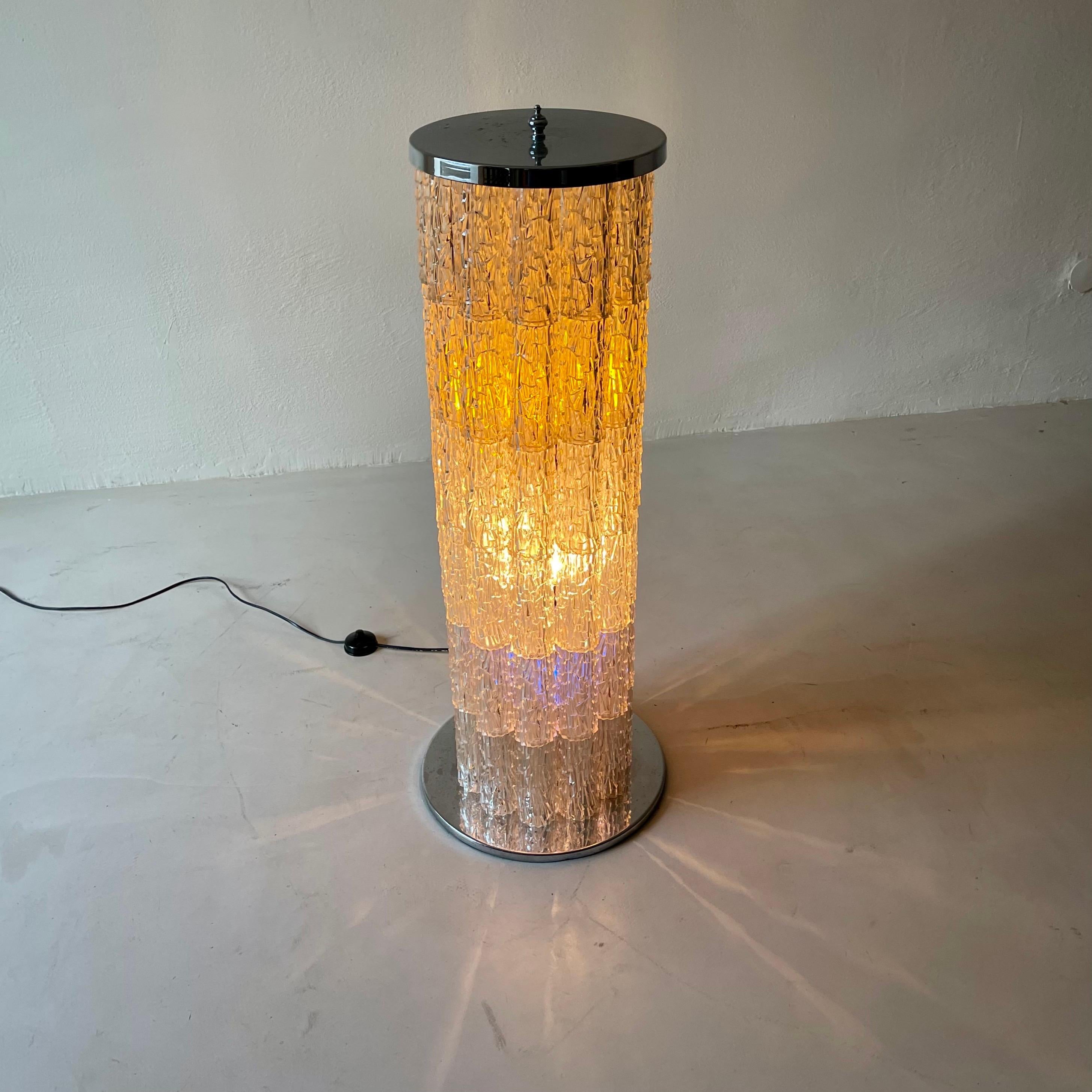 Lucite floor lamp, Italy, 1970s.