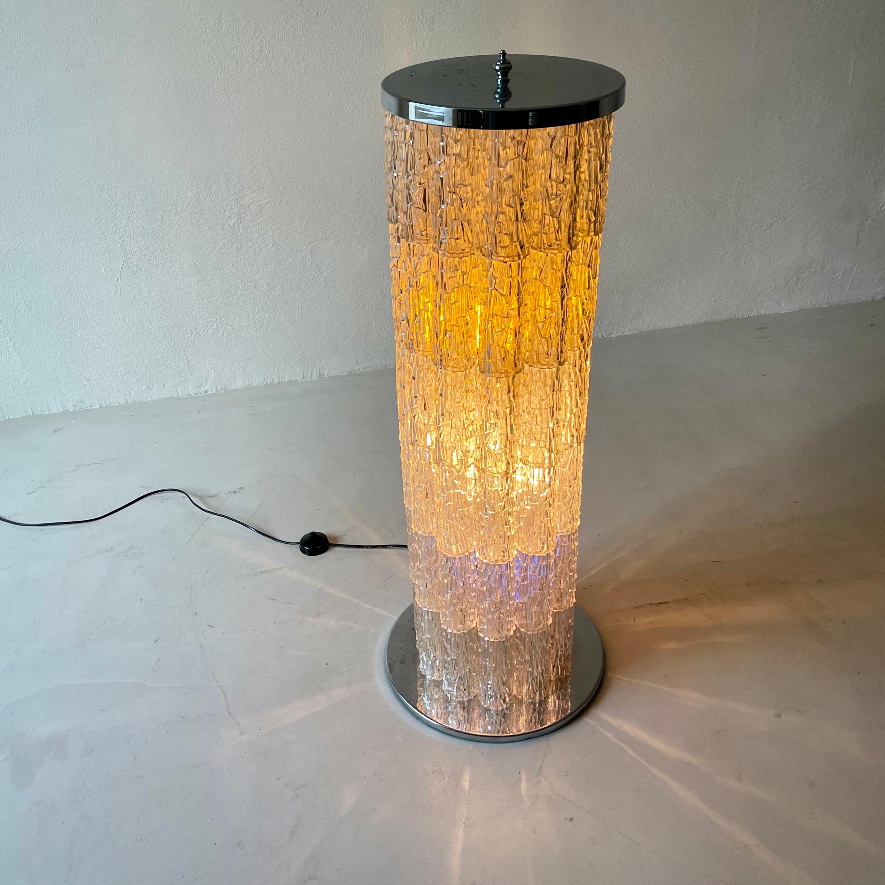 Mid-Century Modern Lucite Floor Lamp, Italy, 1970s For Sale