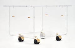 Lucite French Side Table by David Lange