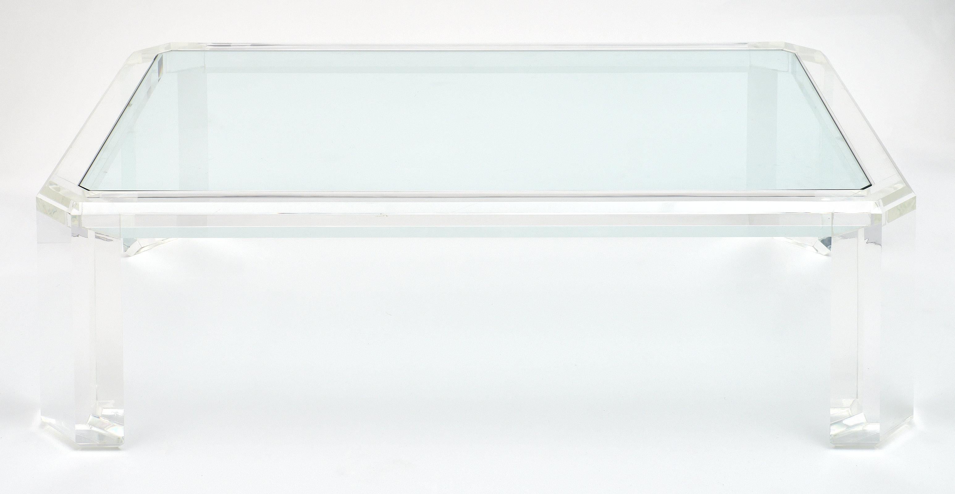 Modern Lucite French Vintage Coffee Table