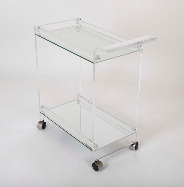 Lucite Glass Bar Cart 9