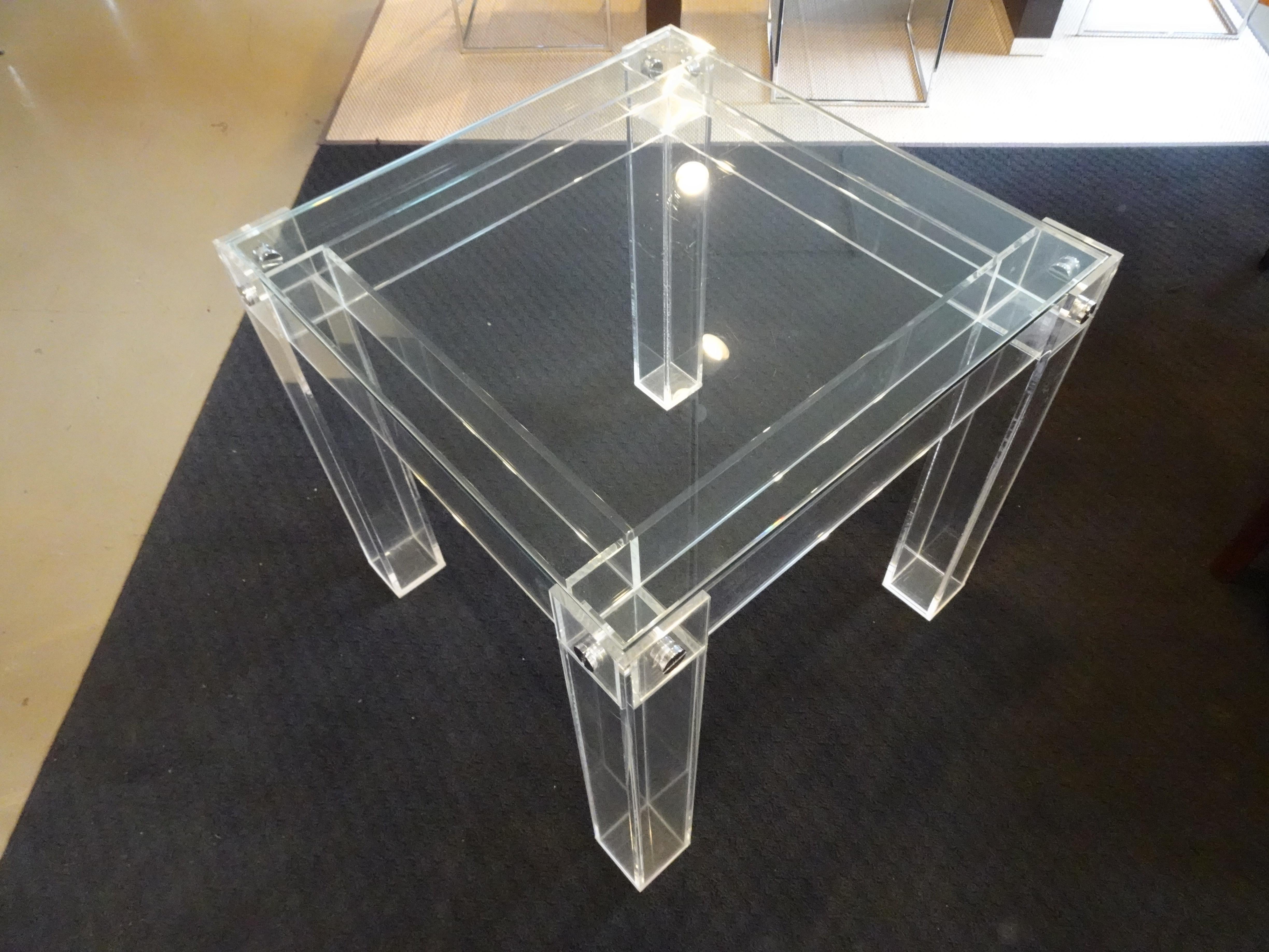 Modern Lucite / Glass Game or Dining Table
