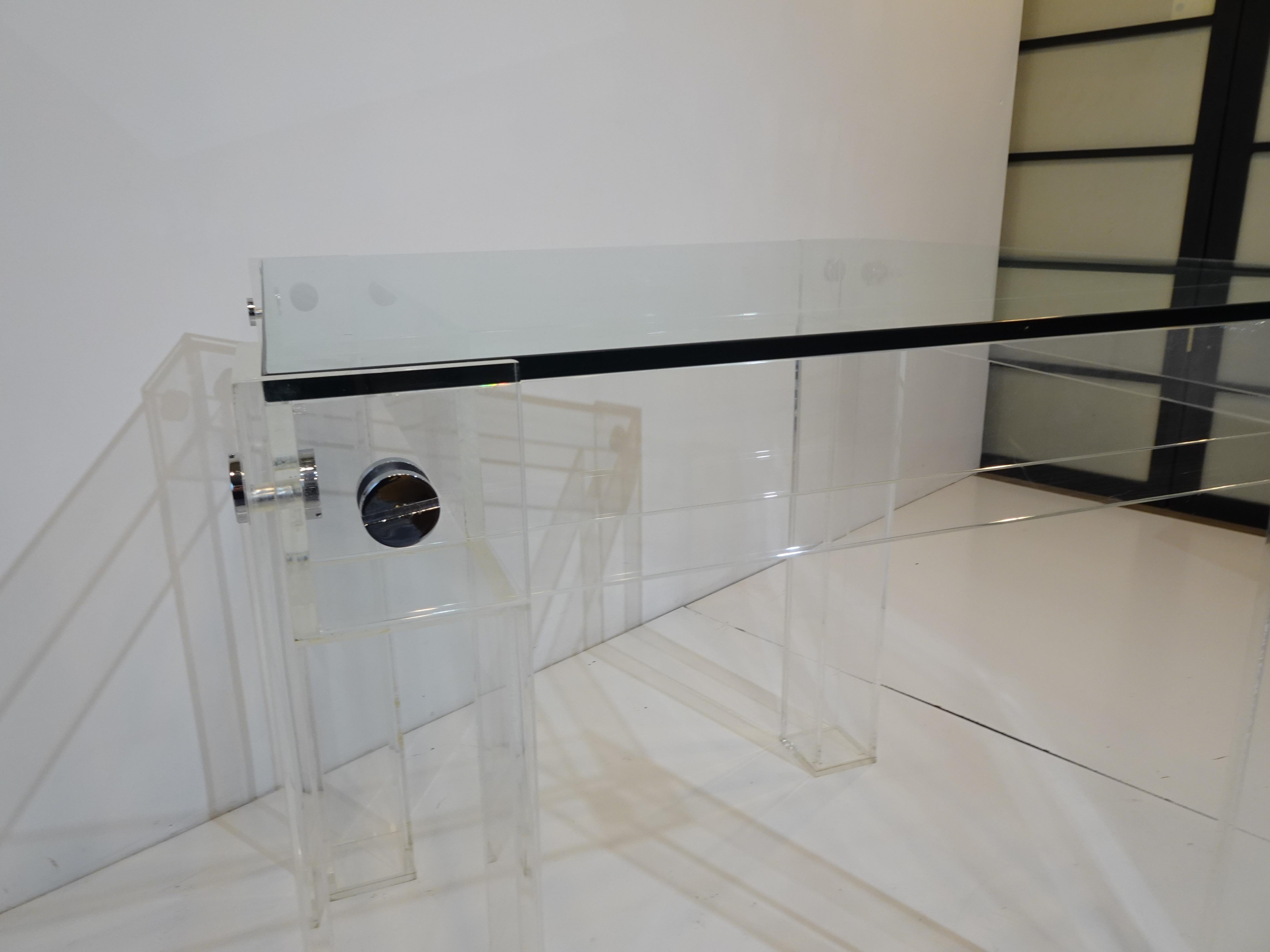20th Century Lucite / Glass Game or Dining Table
