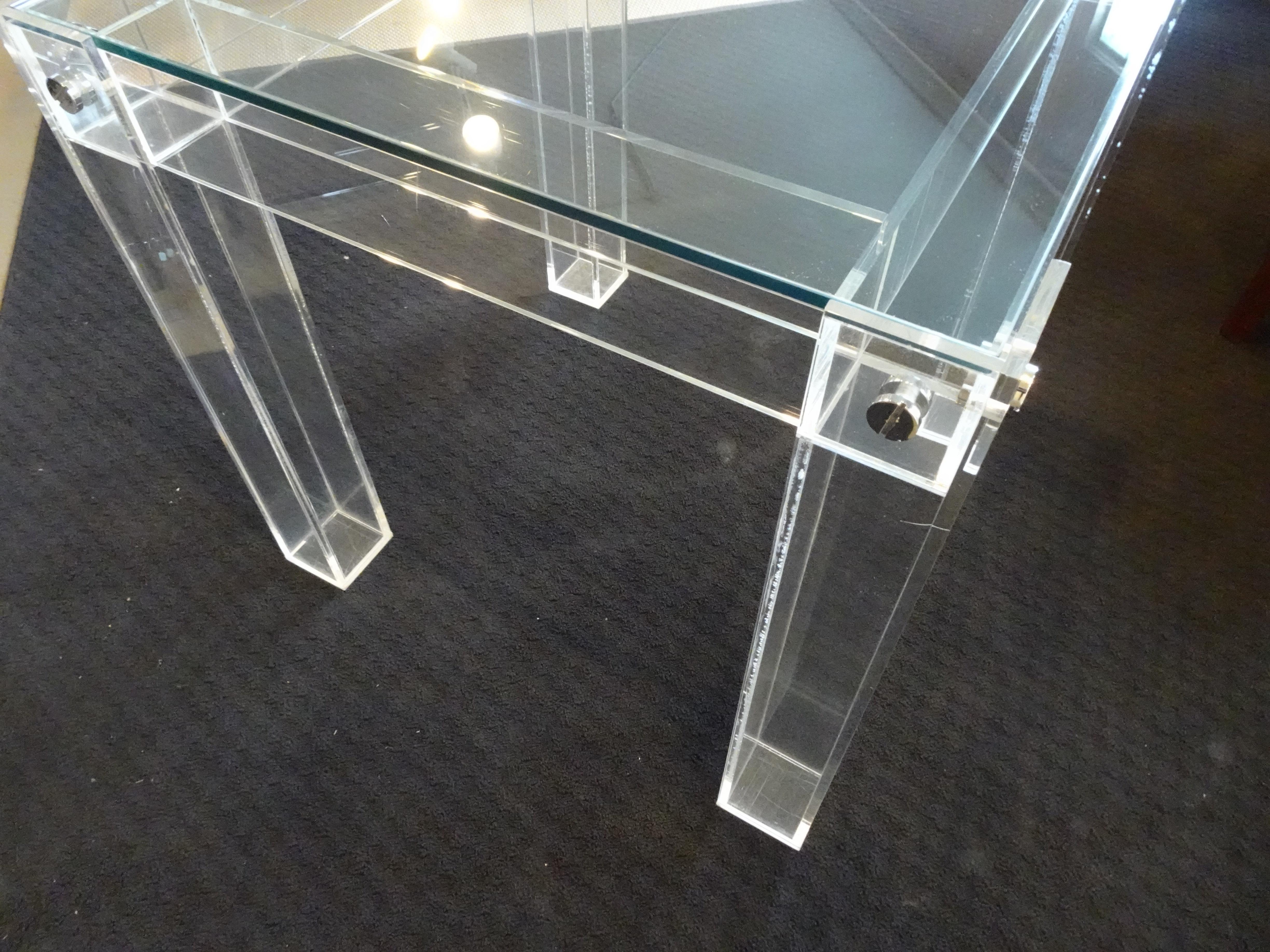 Lucite / Glass Game or Dining Table 1