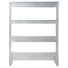 Vintage Lucite & Glass Shelving, 1980s
