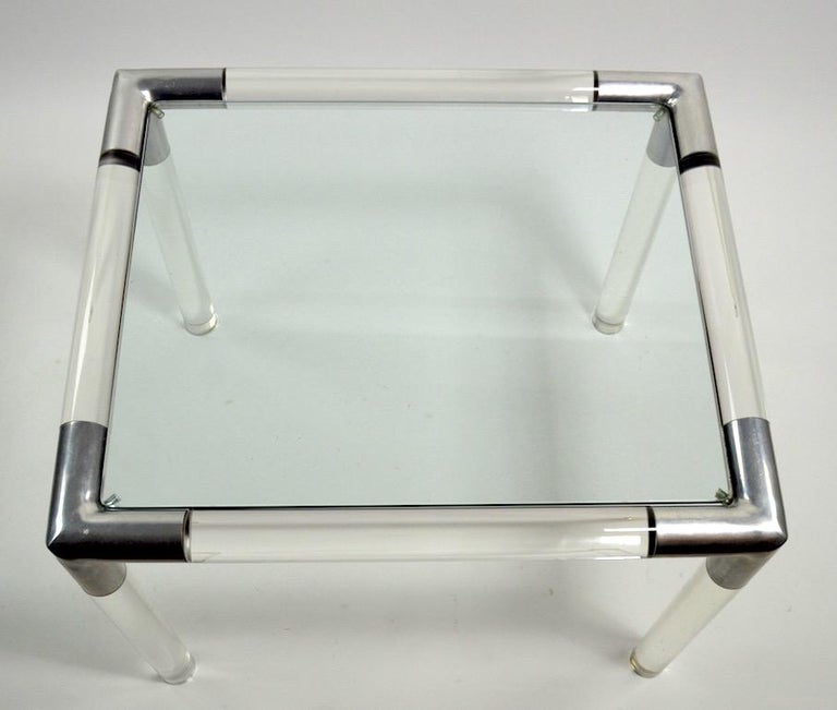 Lucite Glass Table by Charles Hollis Jones For Sale at 1stDibs