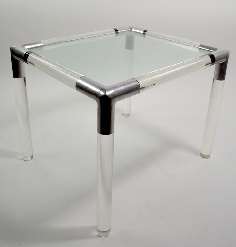Lucite Glass Table by Charles Hollis Jones For Sale at 1stDibs
