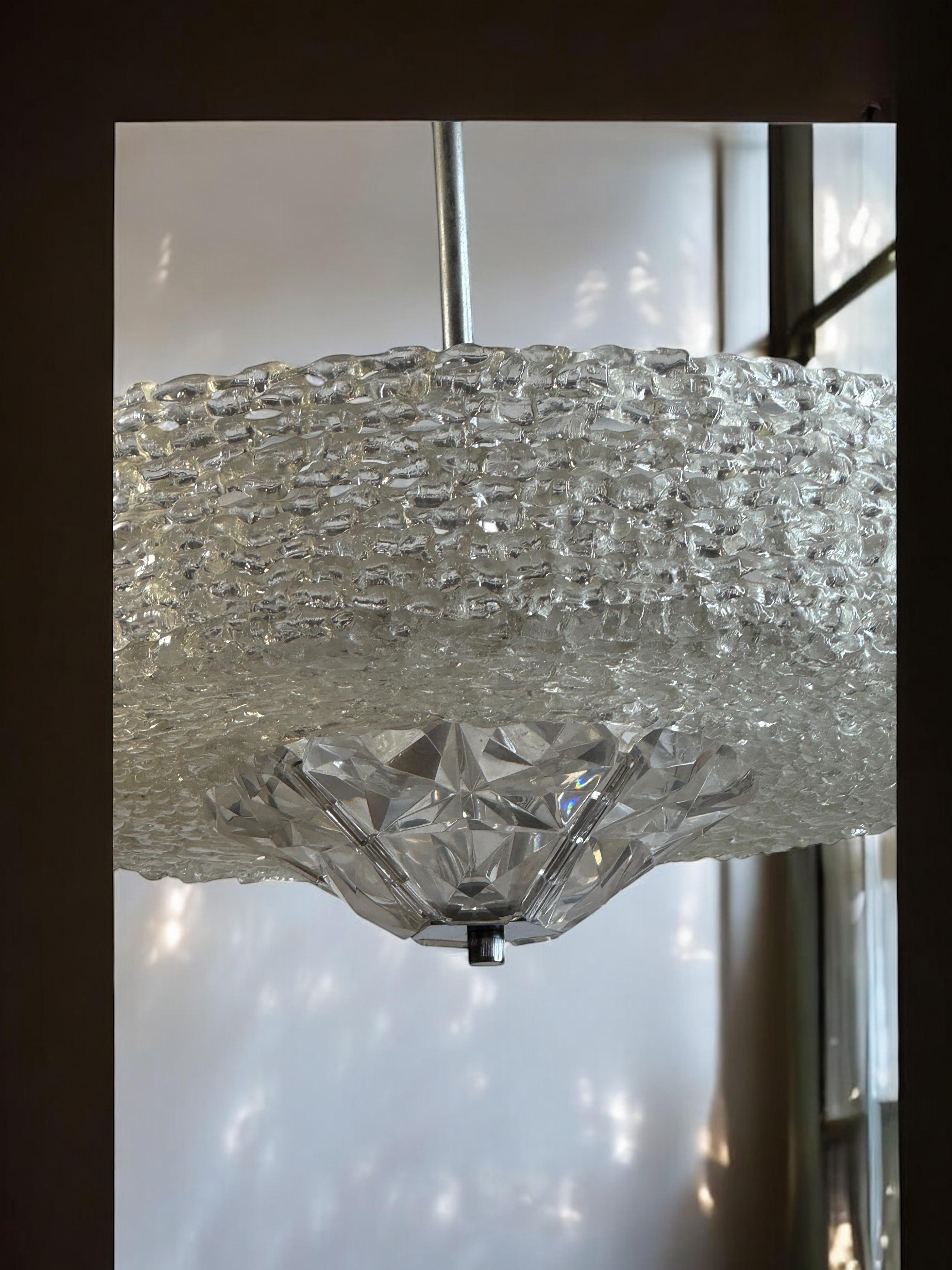 Lucite Glass UFO Chandelier by Austrolux, Austria, 1960s For Sale 5
