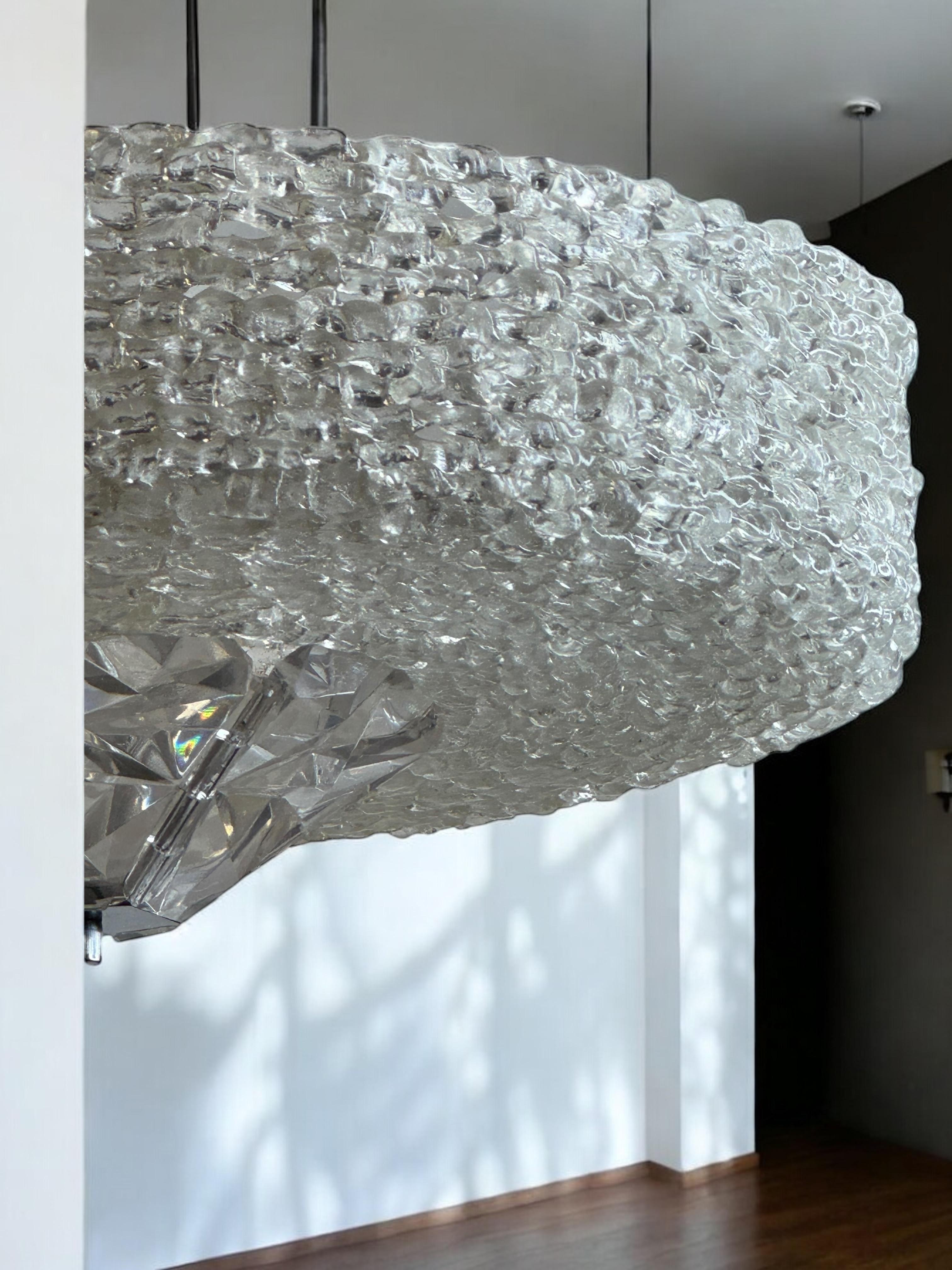Lucite Glass UFO Chandelier by Austrolux, Austria, 1960s For Sale 6
