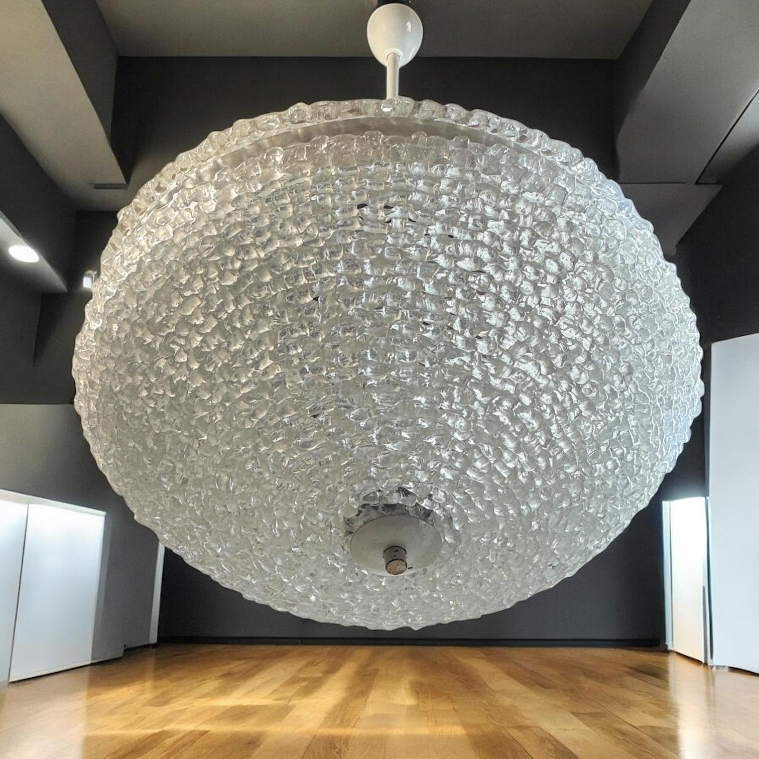 Industrial Lucite Glass UFO Chandelier by Austrolux, Austria, 1960s For Sale