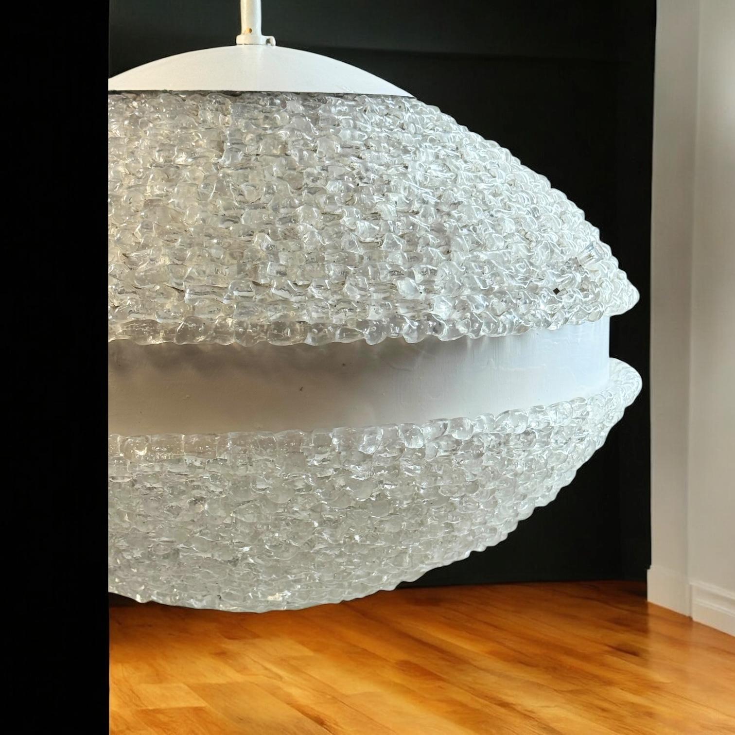 Austrian Lucite Glass UFO Chandelier by Austrolux, Austria, 1960s For Sale