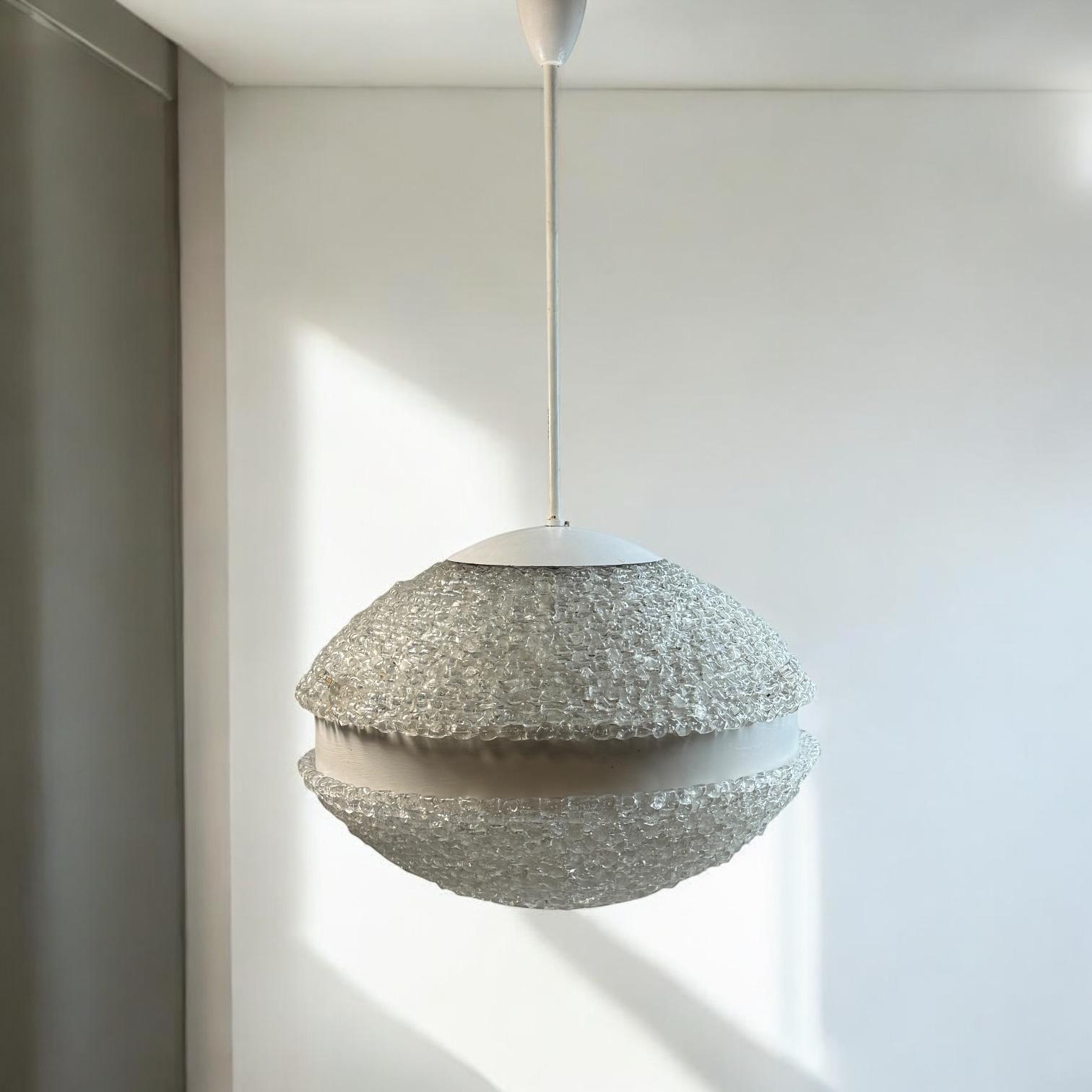 Mid-20th Century Lucite Glass UFO Chandelier by Austrolux, Austria, 1960s For Sale