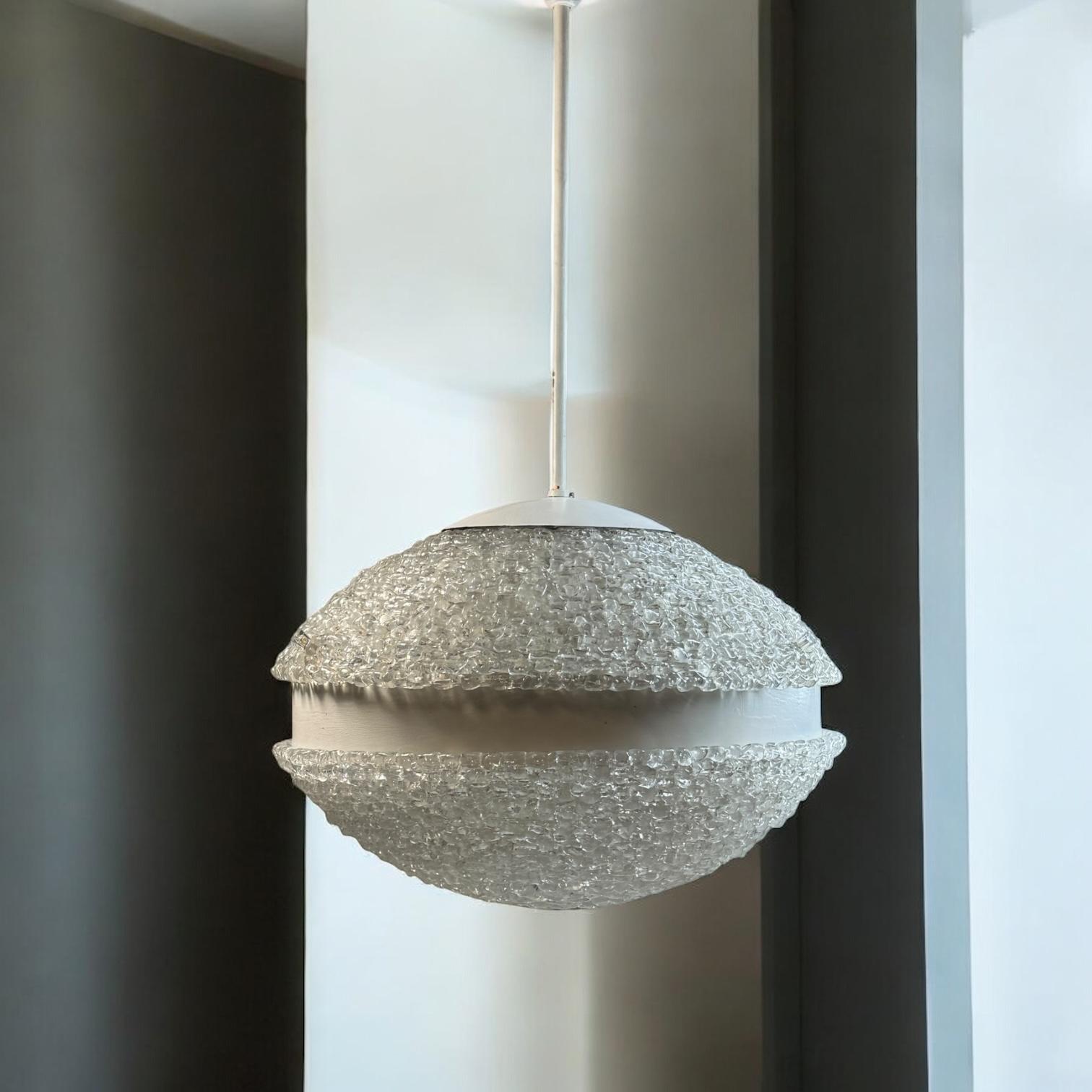 Metal Lucite Glass UFO Chandelier by Austrolux, Austria, 1960s For Sale