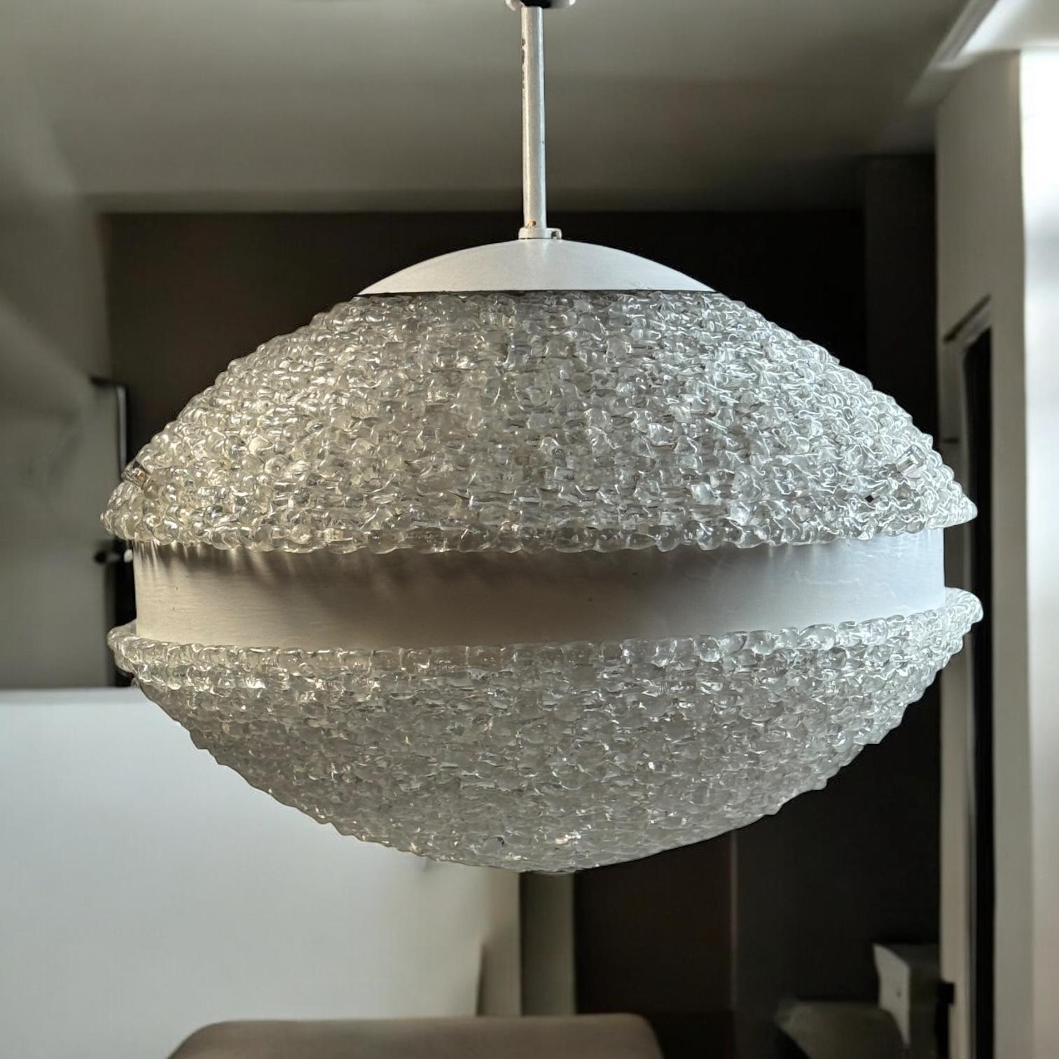 Lucite Glass UFO Chandelier by Austrolux, Austria, 1960s For Sale 1