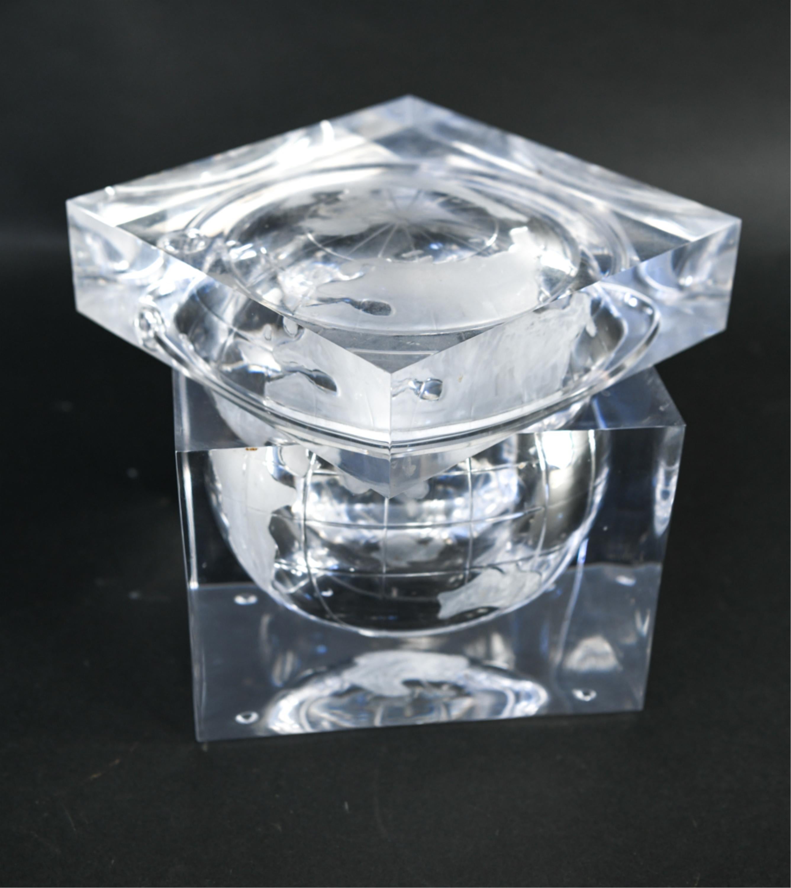 Lucite Globe Ice Bucket 4