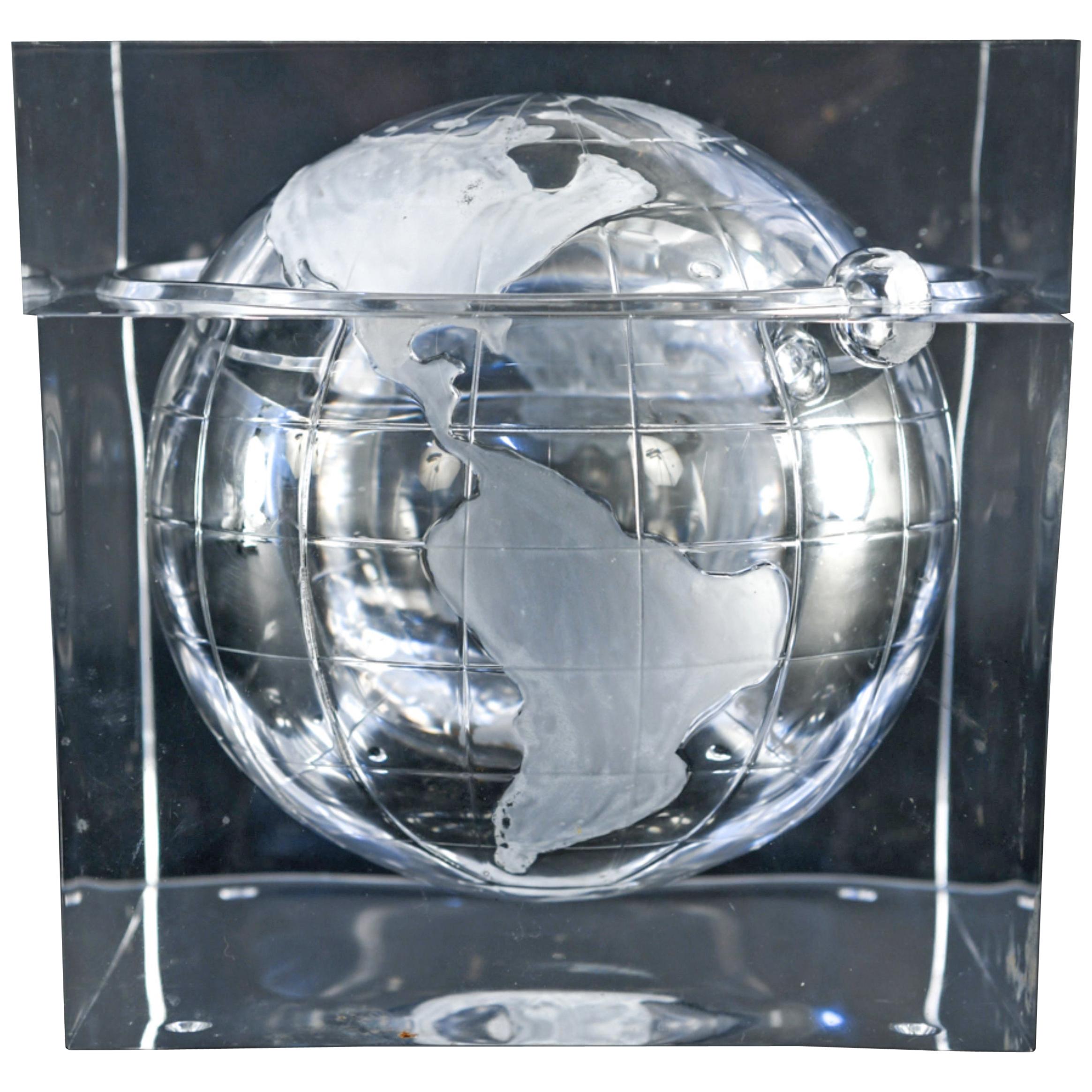 Lucite Globe Ice Bucket