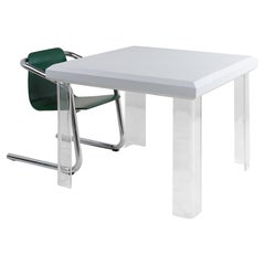 Lucite 
Grasscloth Dinette, 1980s