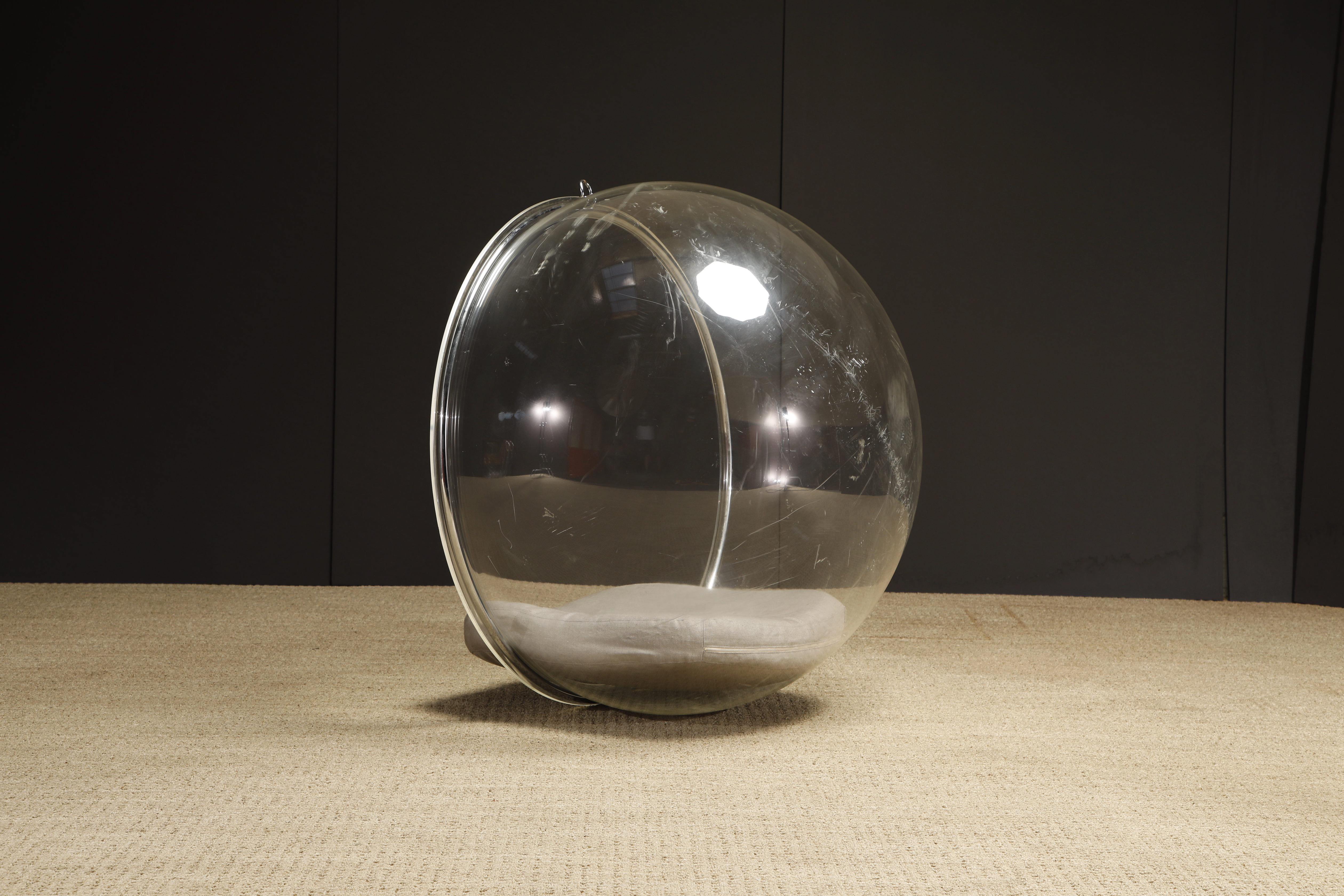 Lucite Hanging 'Bubble Chair' by Eero Aarnio for Adelta, Signed For Sale 5