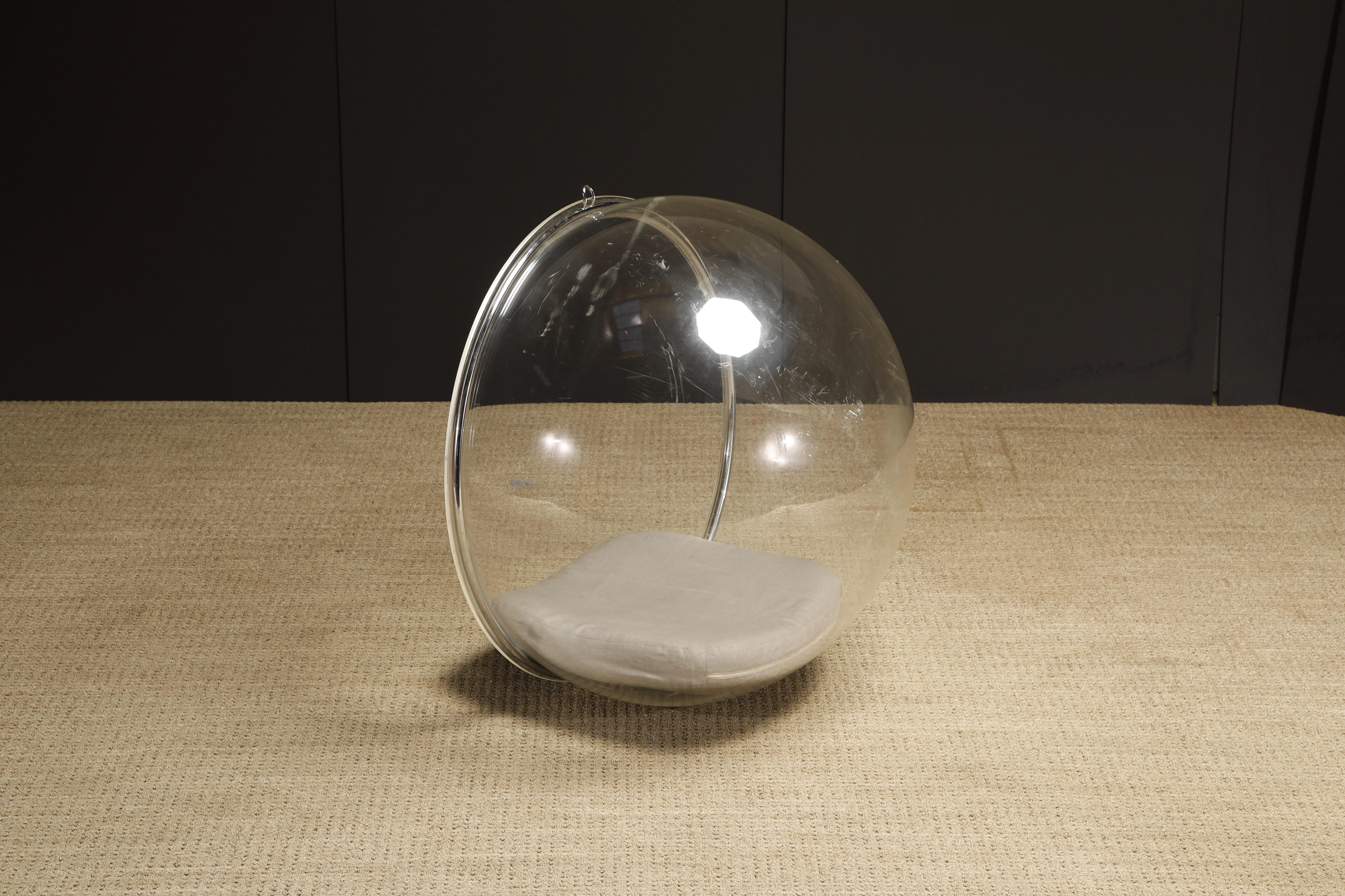Lucite Hanging 'Bubble Chair' by Eero Aarnio for Adelta, Signed For Sale 7
