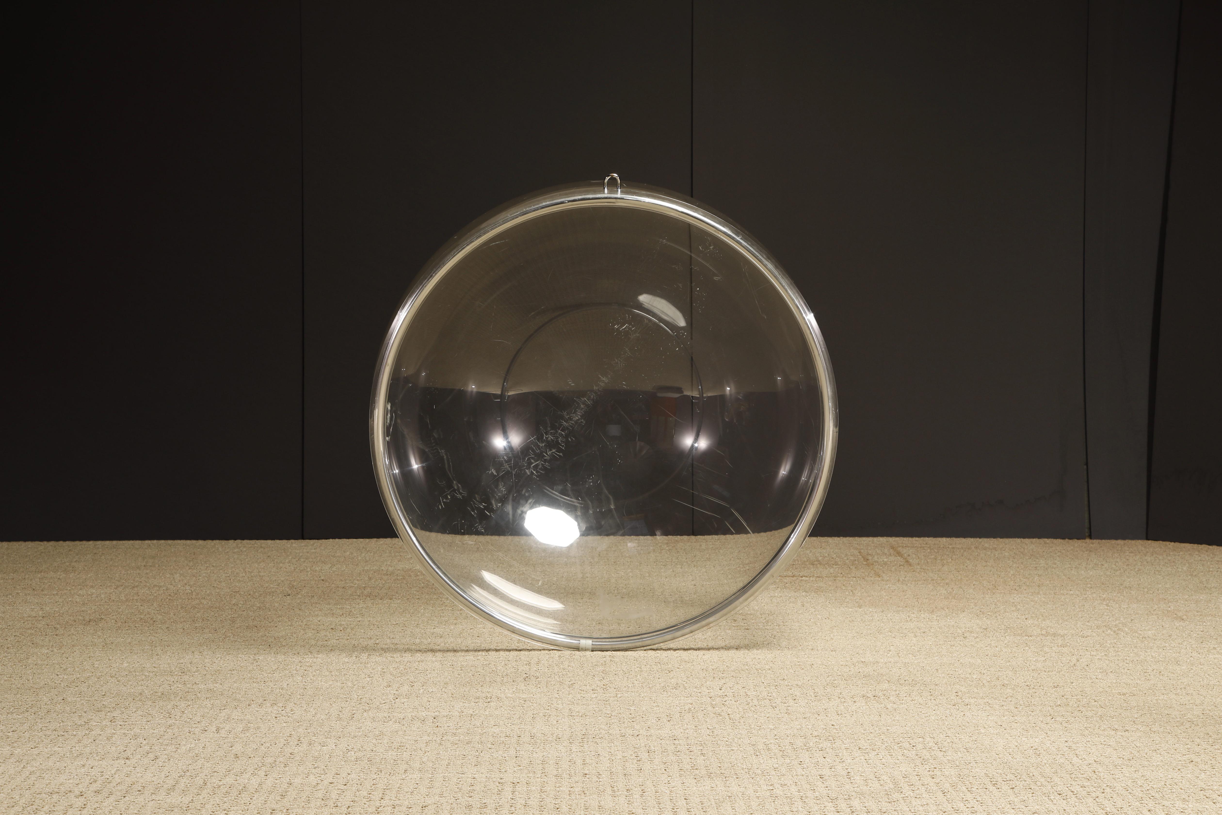 Lucite Hanging 'Bubble Chair' by Eero Aarnio for Adelta, Signed For Sale 8