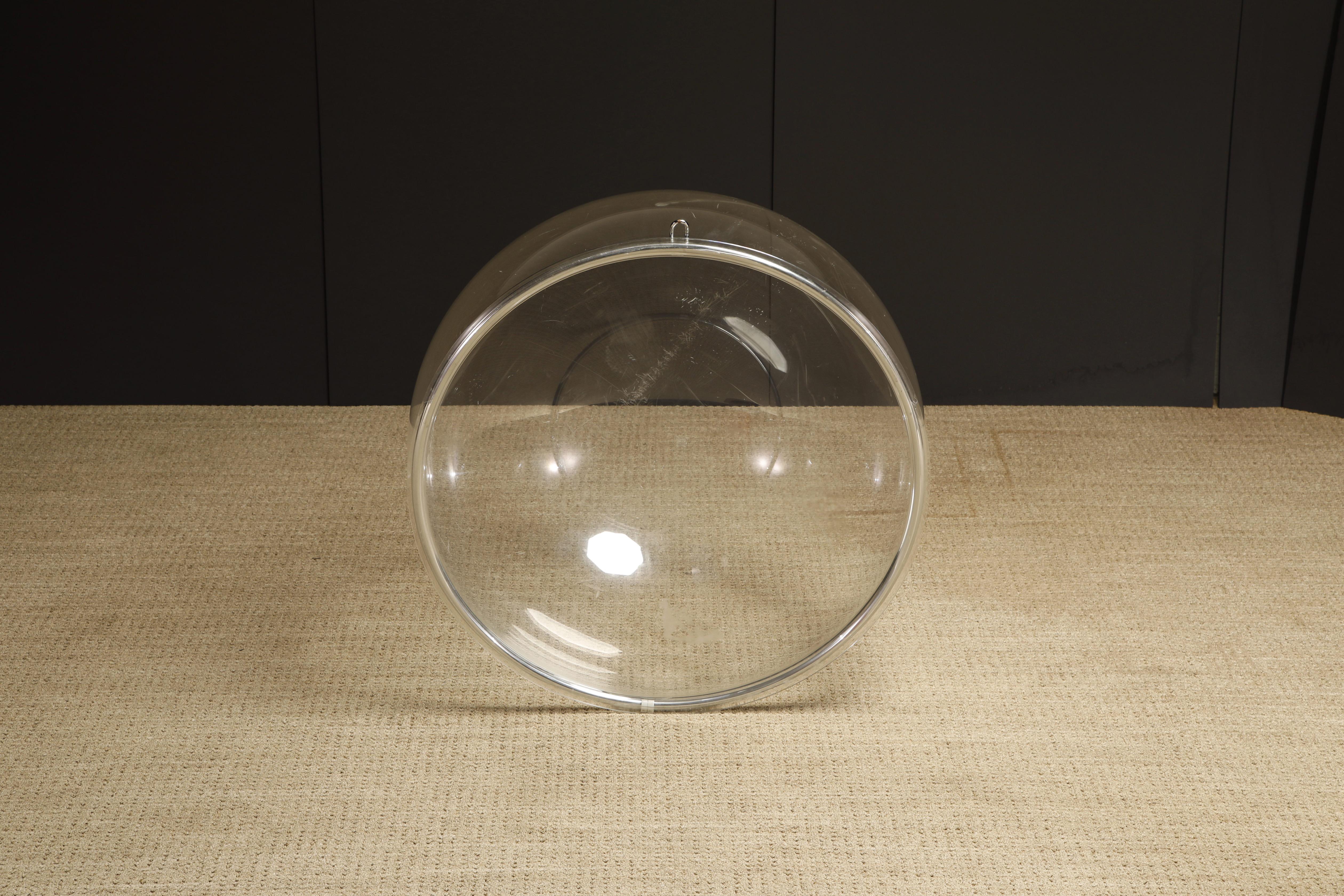 Lucite Hanging 'Bubble Chair' by Eero Aarnio for Adelta, Signed For Sale 9