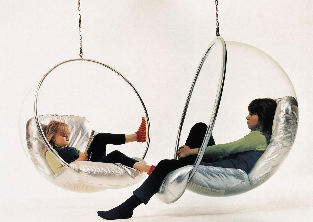 Lucite Hanging 'Bubble Chair' by Eero Aarnio for Adelta, Signed For Sale 13
