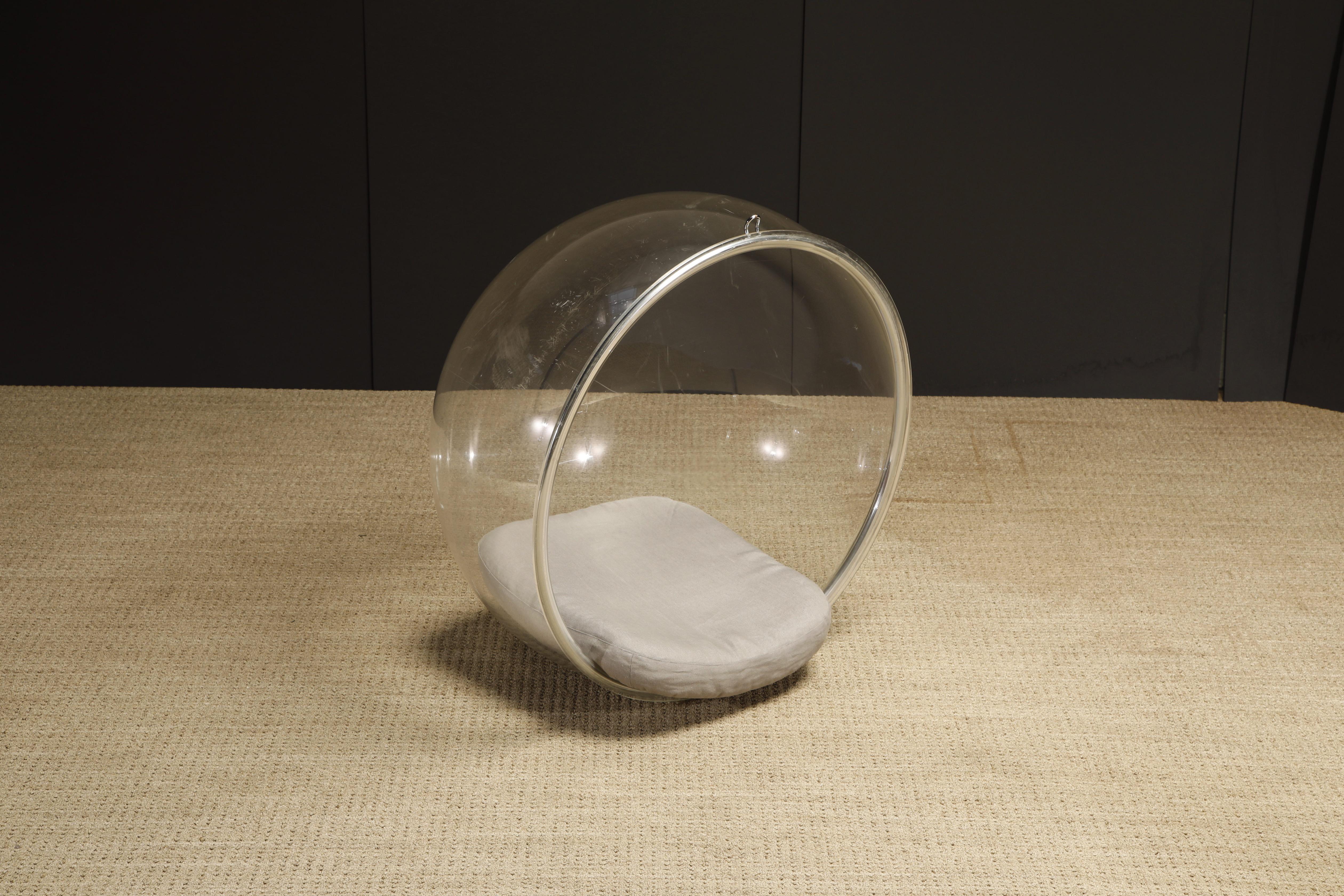 Late 20th Century Lucite Hanging 'Bubble Chair' by Eero Aarnio for Adelta, Signed For Sale