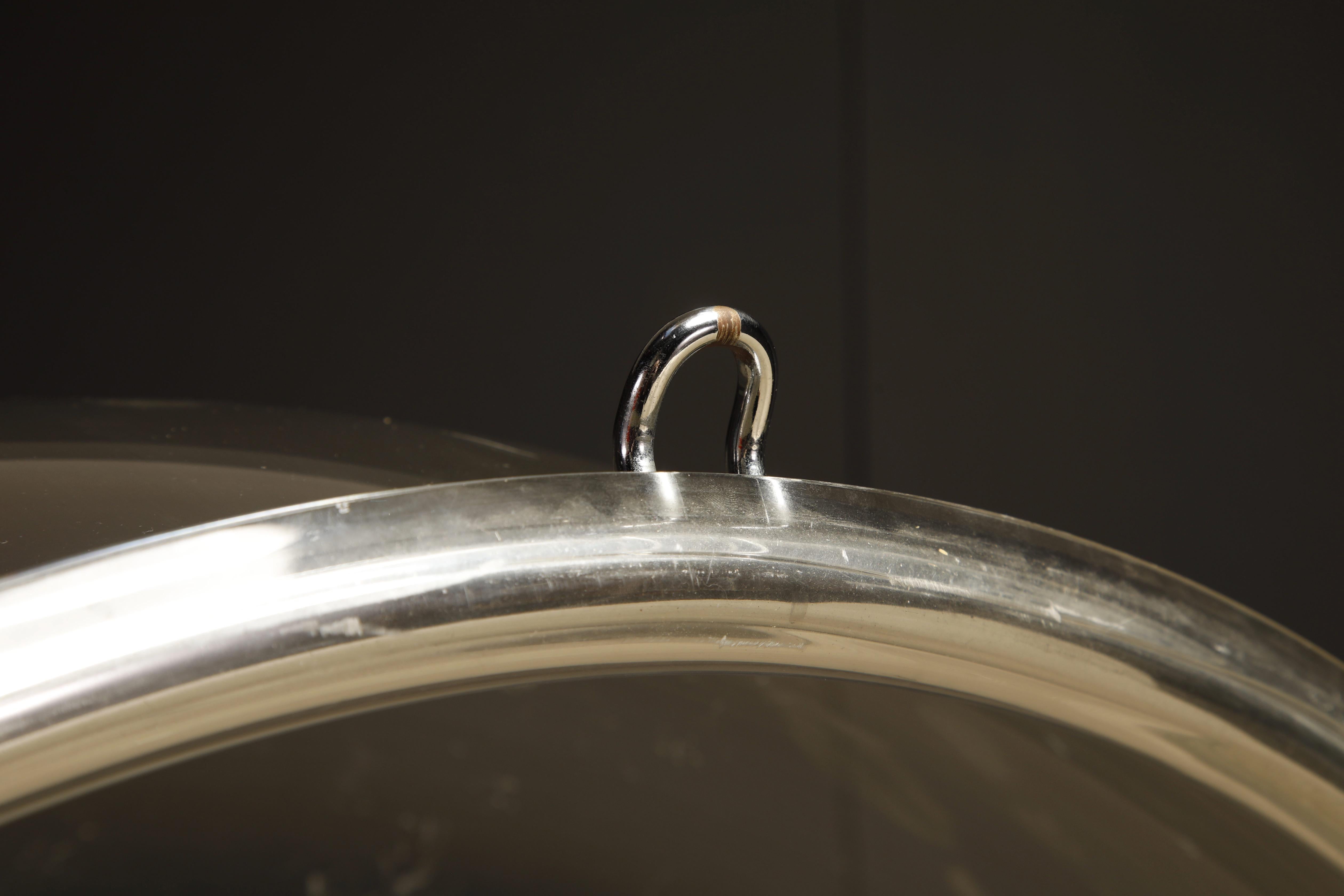 Chrome Lucite Hanging 'Bubble Chair' by Eero Aarnio for Adelta, Signed For Sale