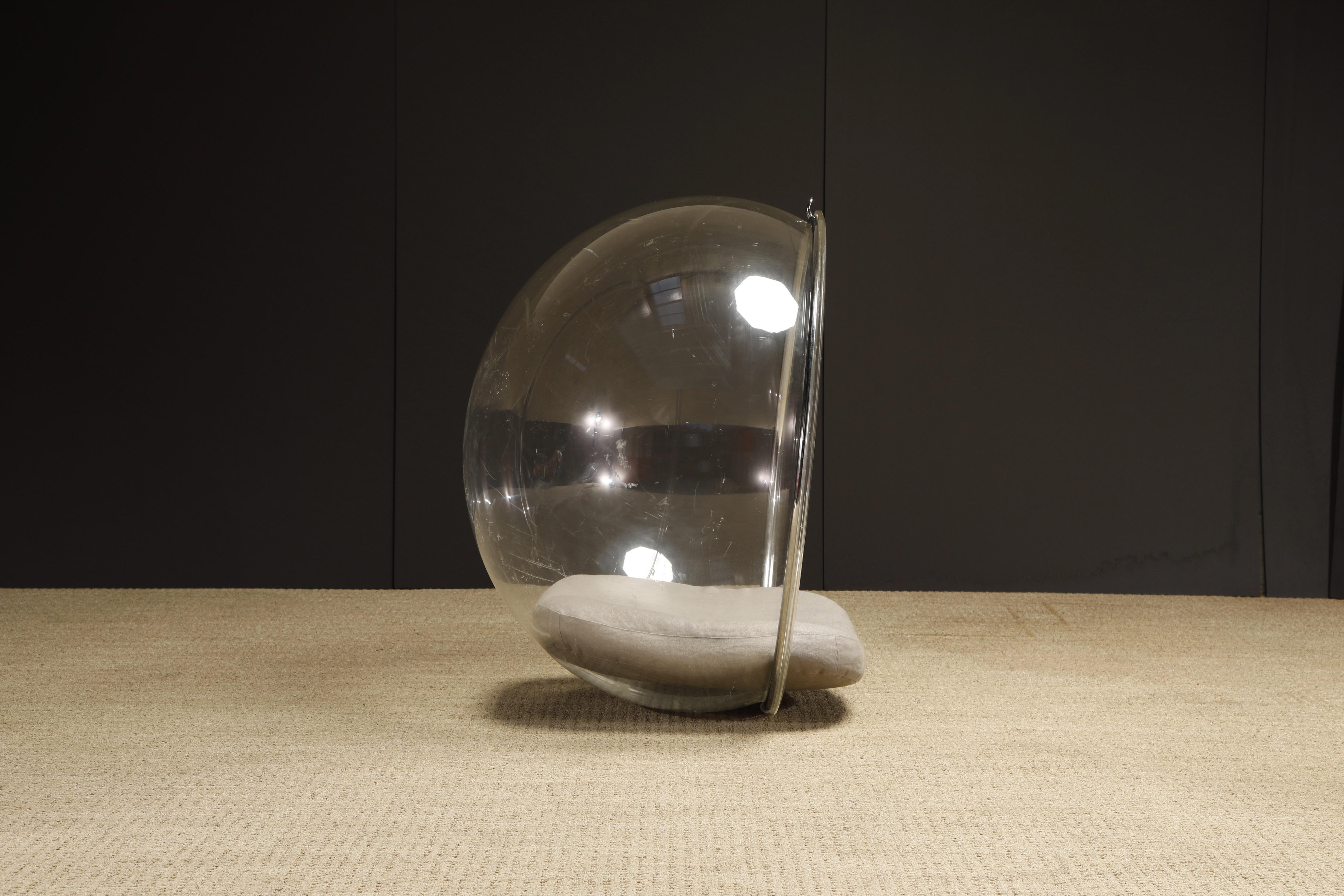 Lucite Hanging 'Bubble Chair' by Eero Aarnio for Adelta, Signed For Sale 1