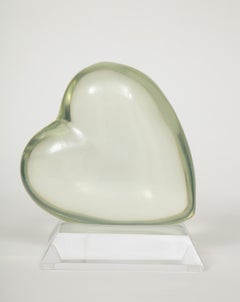 Lucite Heart Sculpture by Shlomi Haziza