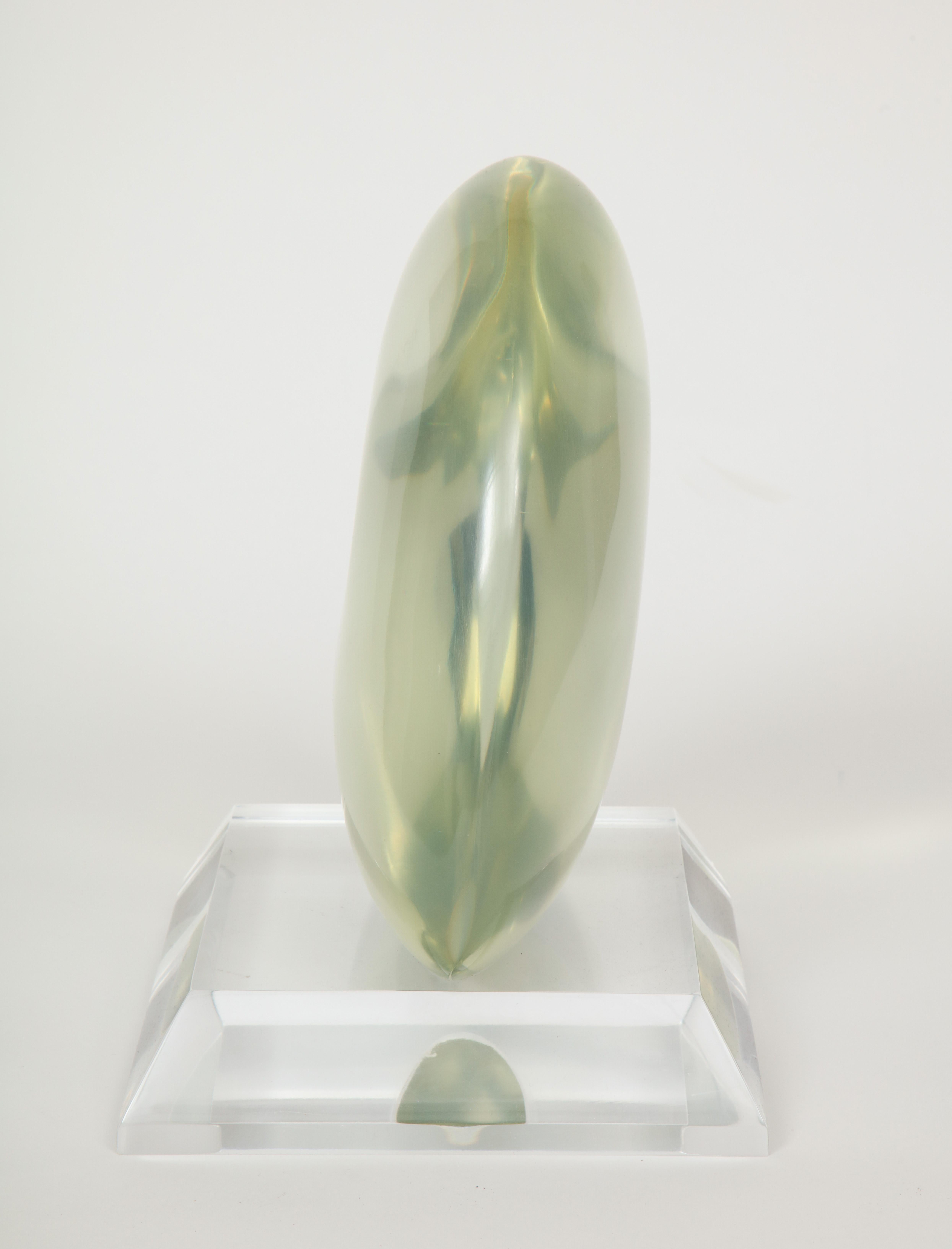 Lucite Heart Sculpture by Shlomi Haziza In Fair Condition In New York, NY