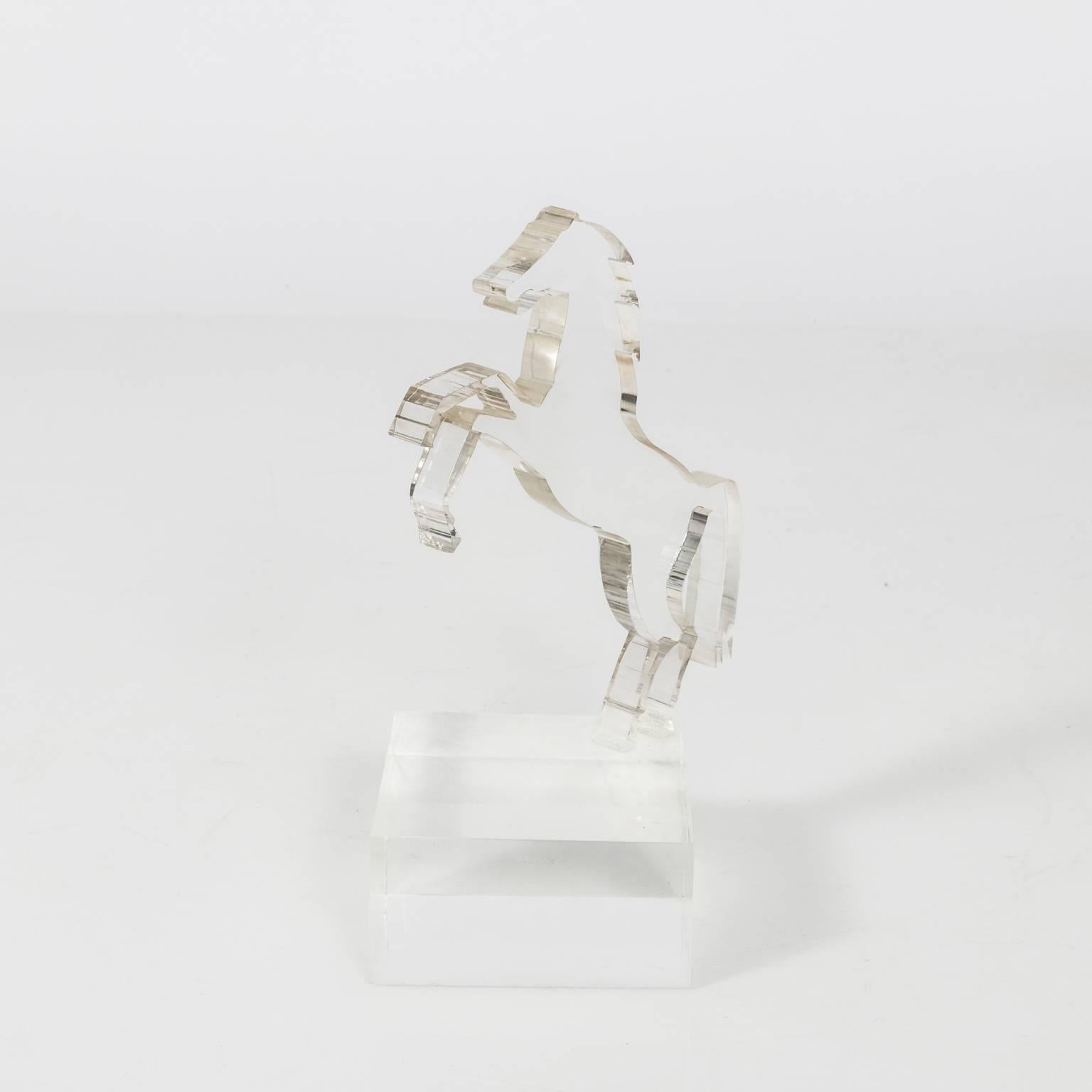 Lucite Horse Sculpture, circa 1970 In Excellent Condition In Stamford, CT