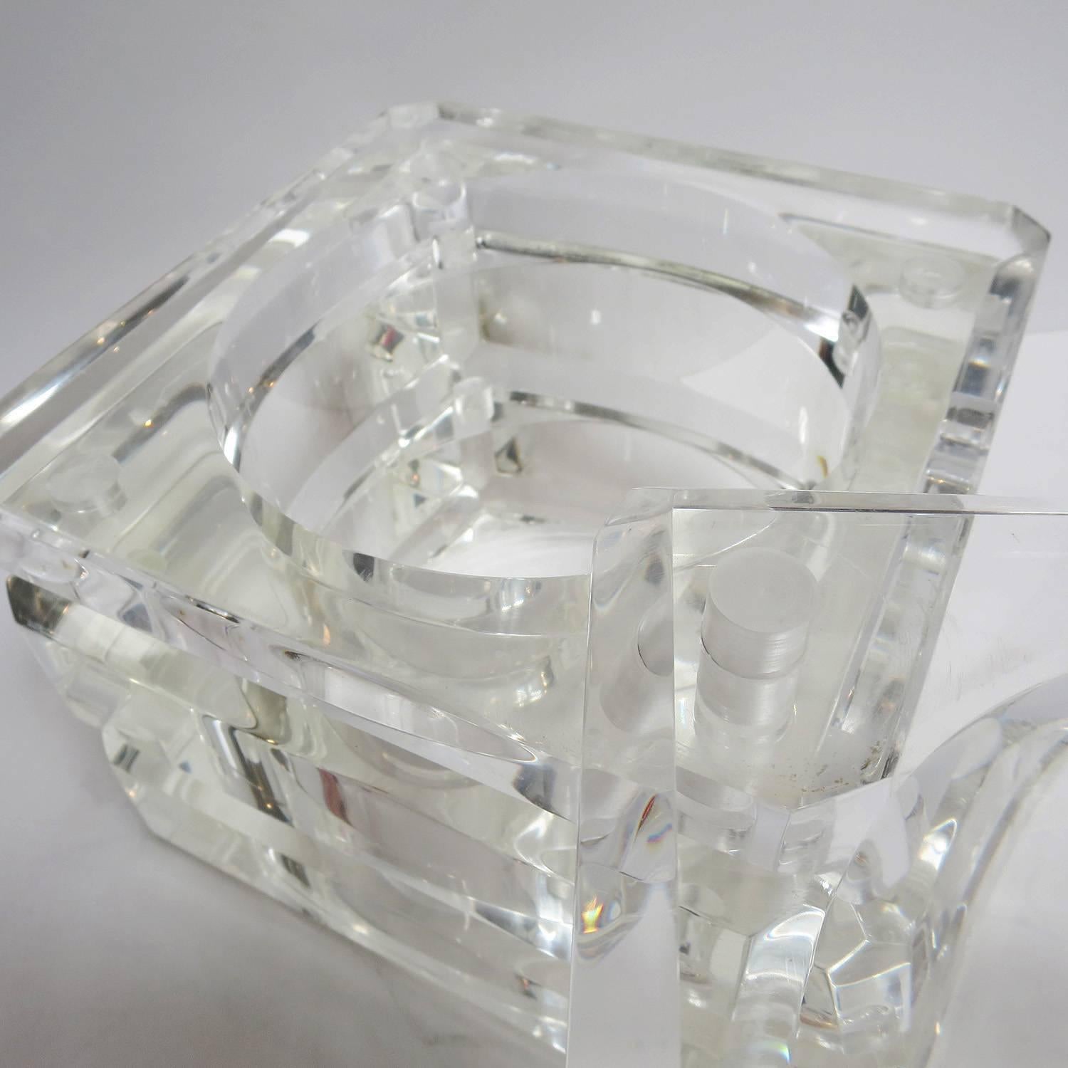 Late 20th Century Lucite Ice Bucket by Alessandro Albrizzi