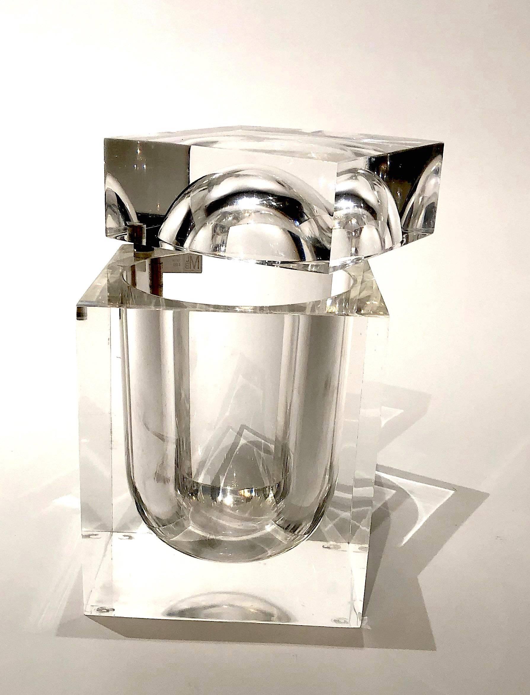Mid-Century Modern Lucite Ice Bucket