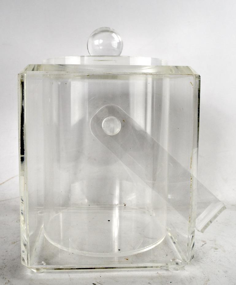 Mid-Century Modern Lucite Ice Bucket