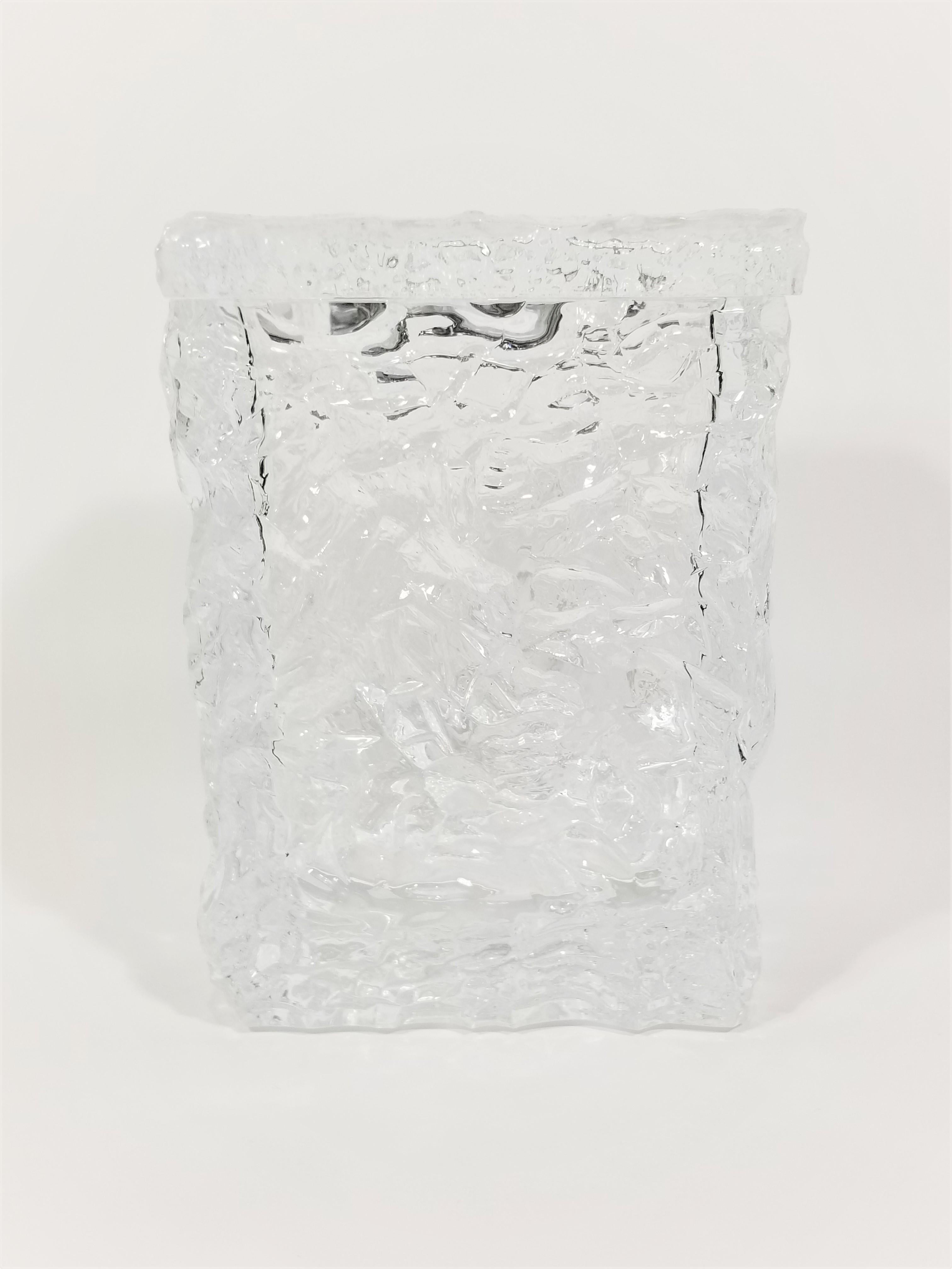 Mid-Century Modern Lucite Ice Bucket Midcentury Brutalist Design  For Sale