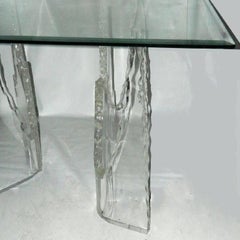 Lucite "Iceberg" Desk, in the Lion in Frost Style