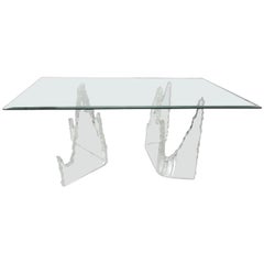 Escritorio "Iceberg" de Lucite, estilo Lion in Frost