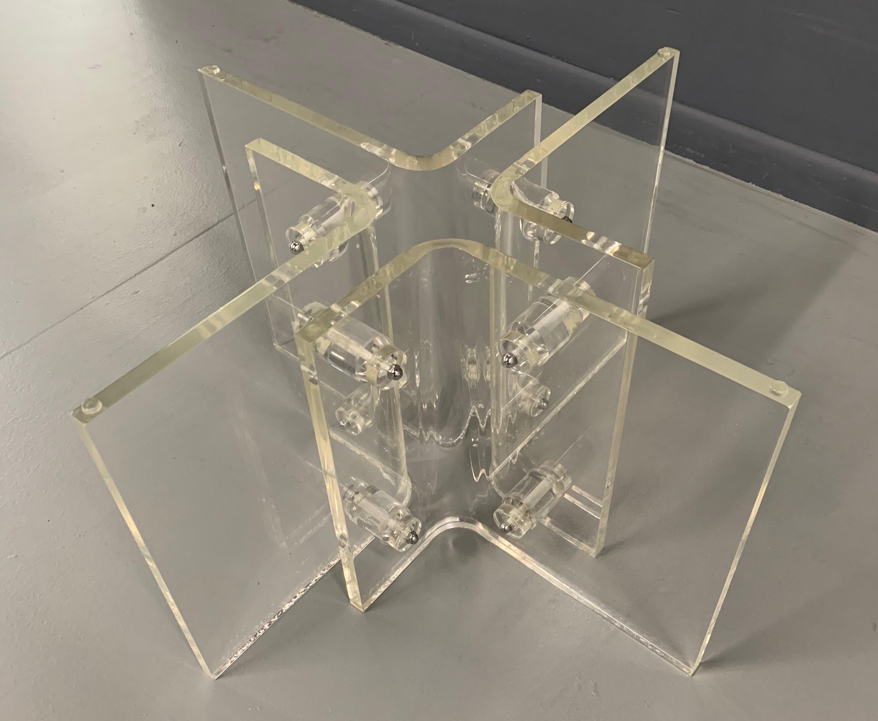 20th Century Lucite Intricate Midcentury Coffee Table