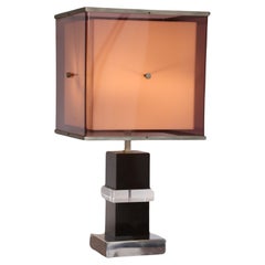 Lampada da tavolo italiana in lucite di Romeo Rega, 1965