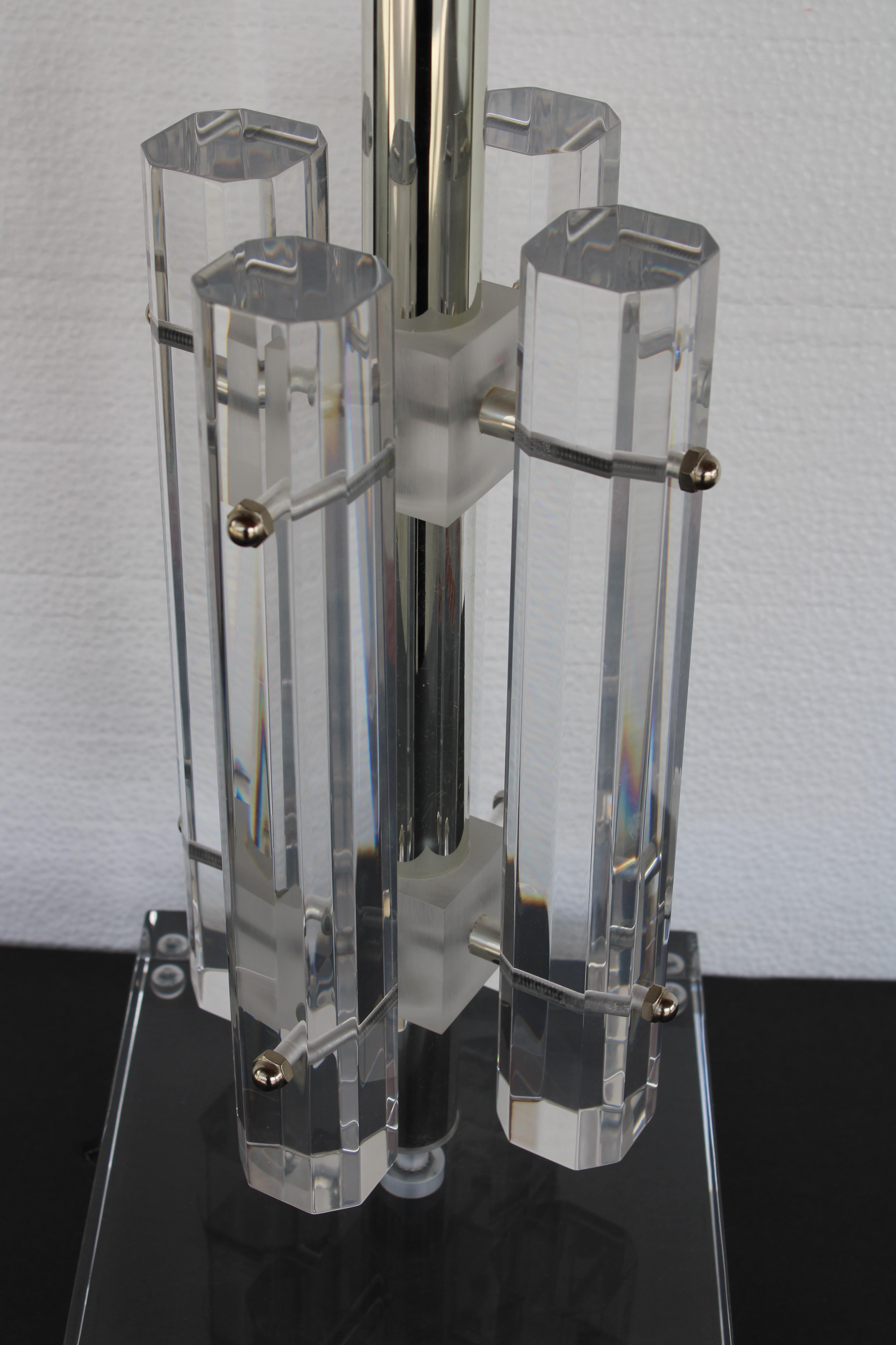 Lucite Lamp by Astrolite for the Ritts Company, Los Angeles, CA For Sale 1