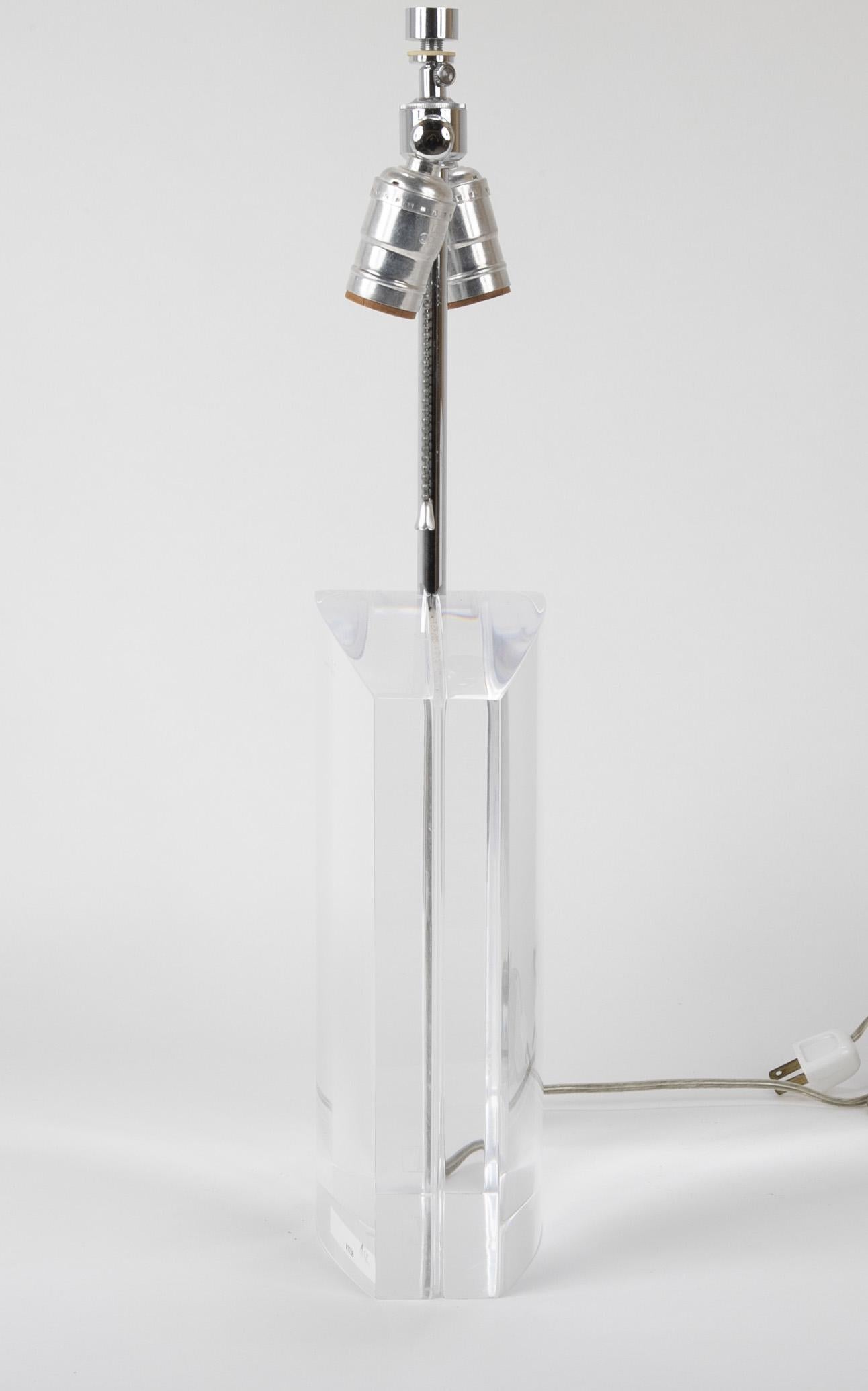 Lucite Lamp in the style of Karl Springer 3